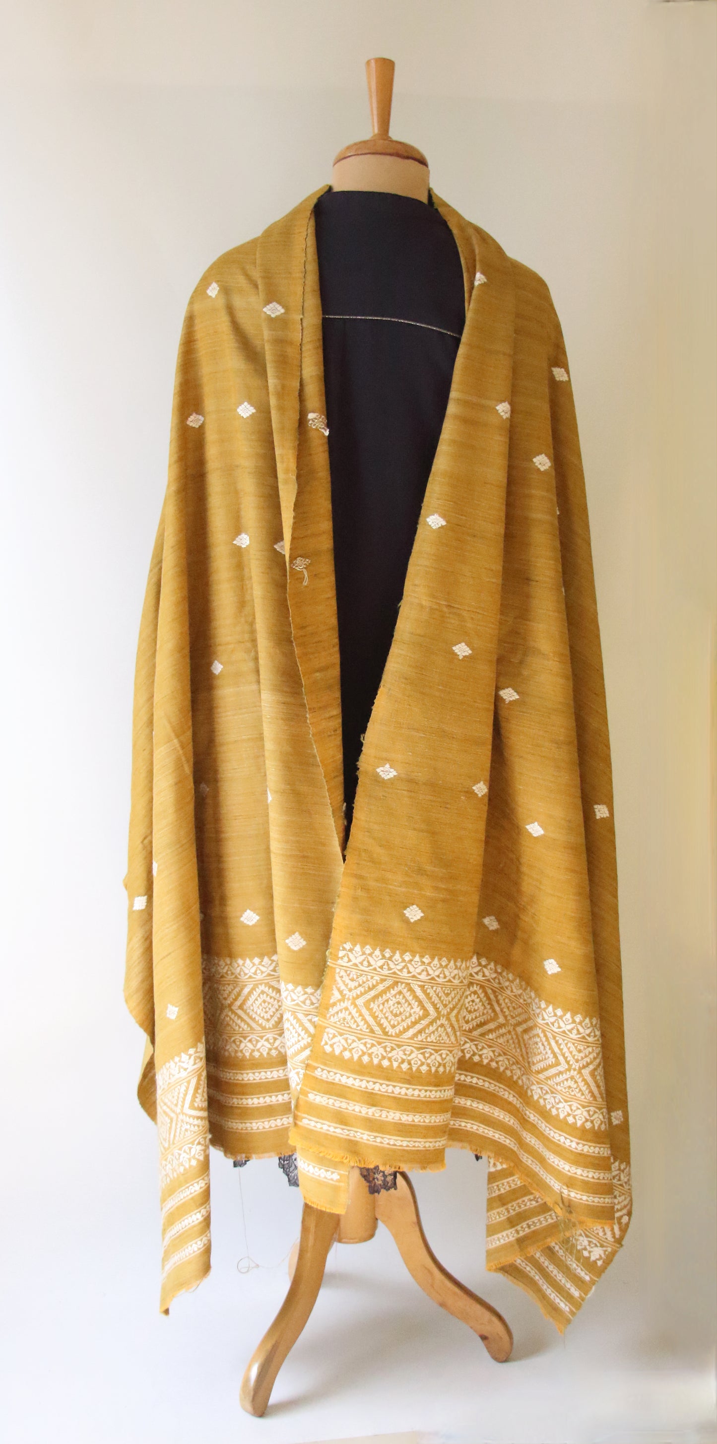 Handwoven Natural Dyed Cotton Eri Silk Shawl from Assam (Copy)
