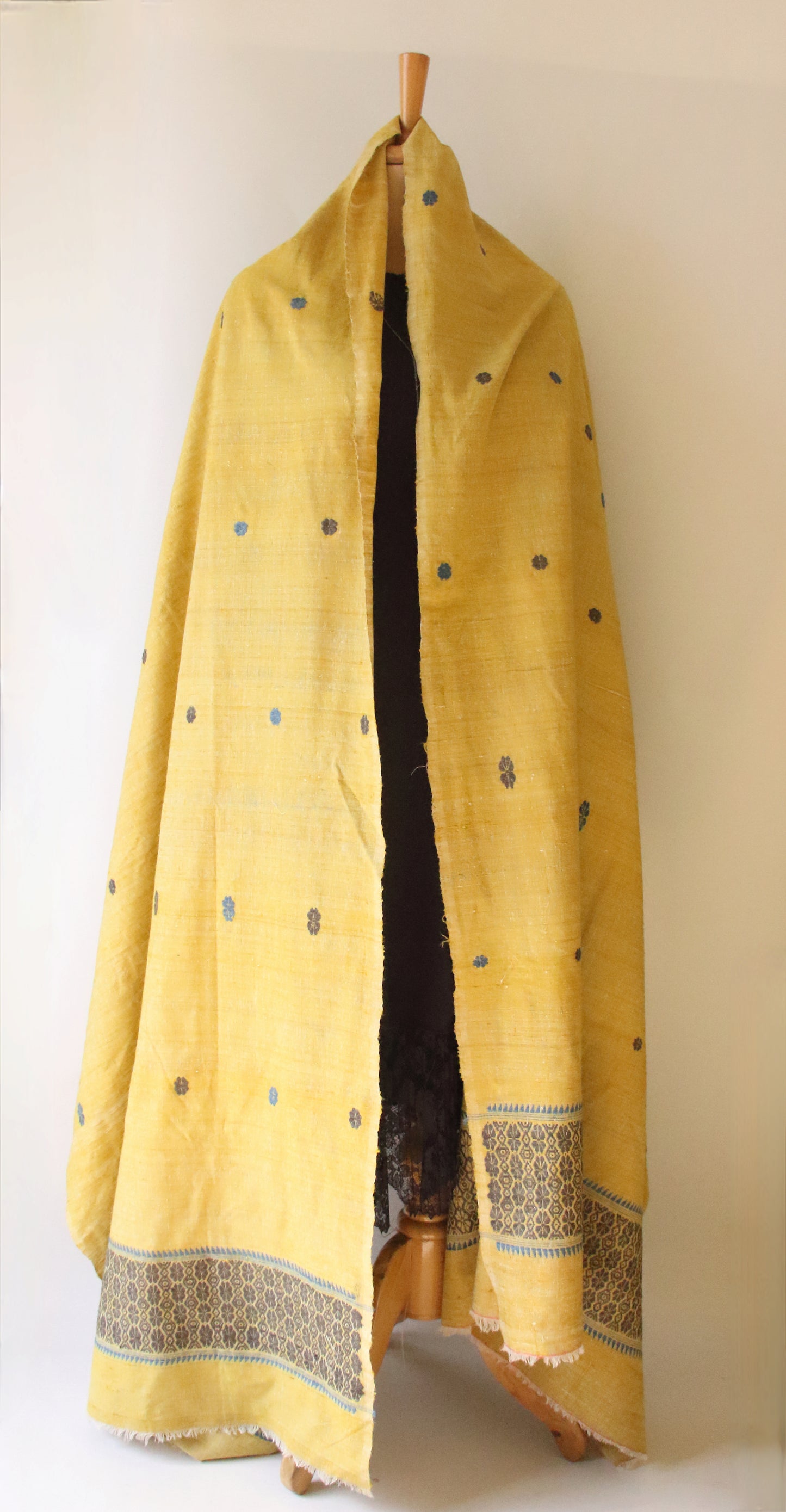 Handwoven Natural Dyed  Extra Large Eri Silk Shawl from Assam