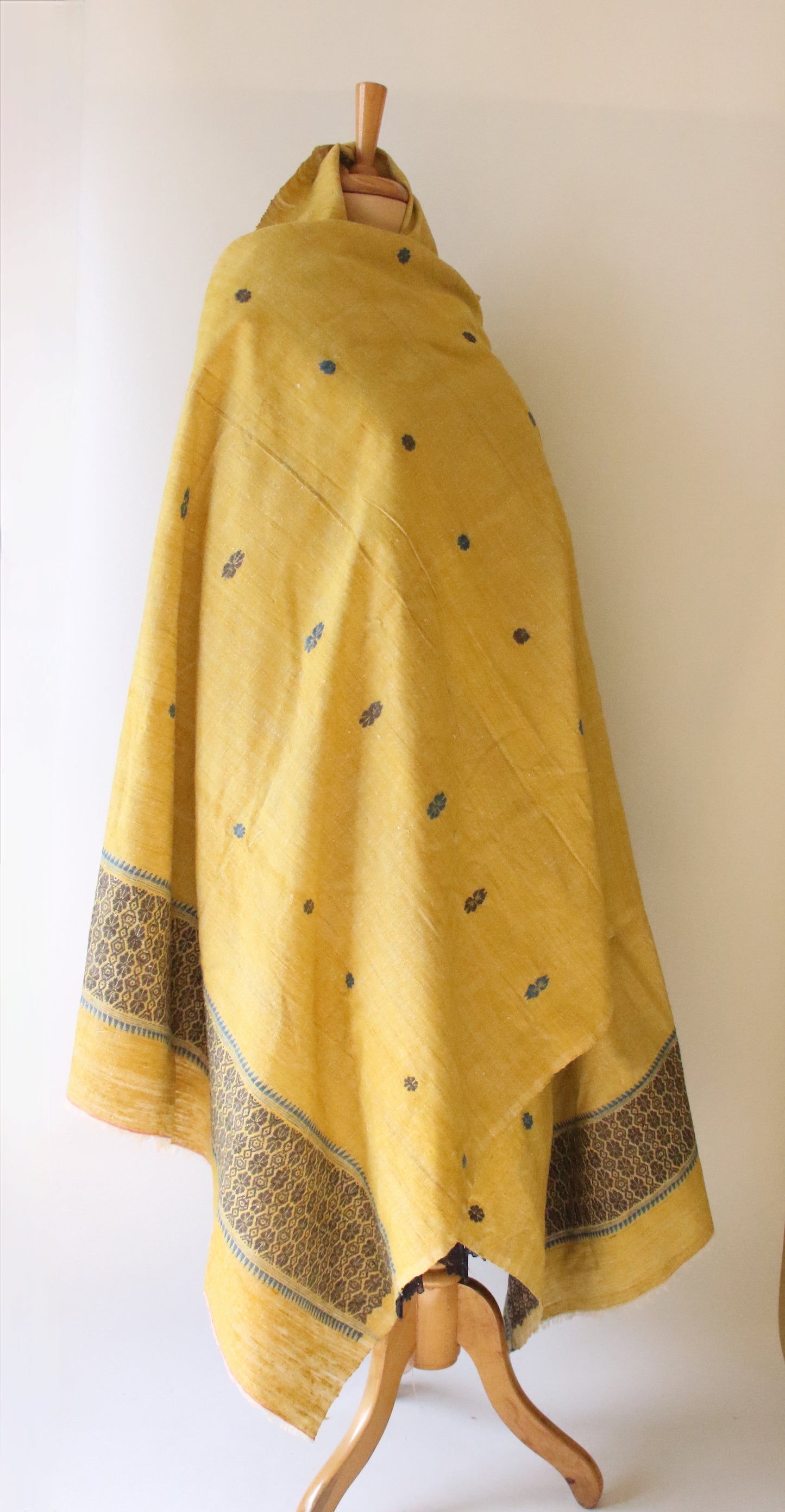 Handwoven Natural Dyed  Extra Large Eri Silk Shawl from Assam
