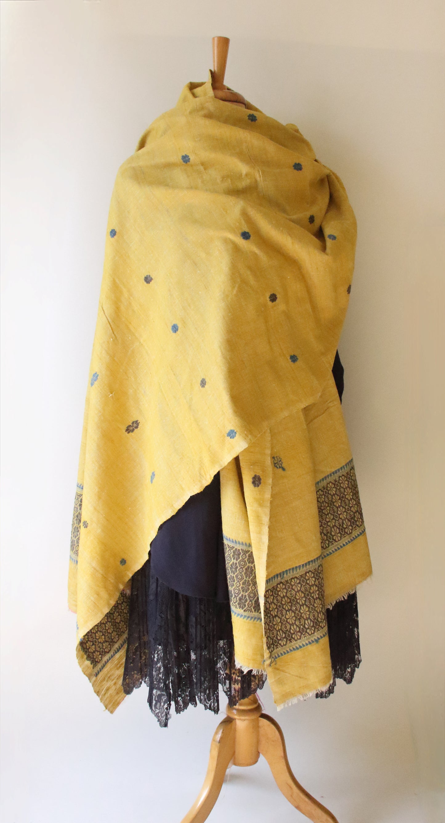 Handwoven Natural Dyed  Extra Large Eri Silk Shawl from Assam