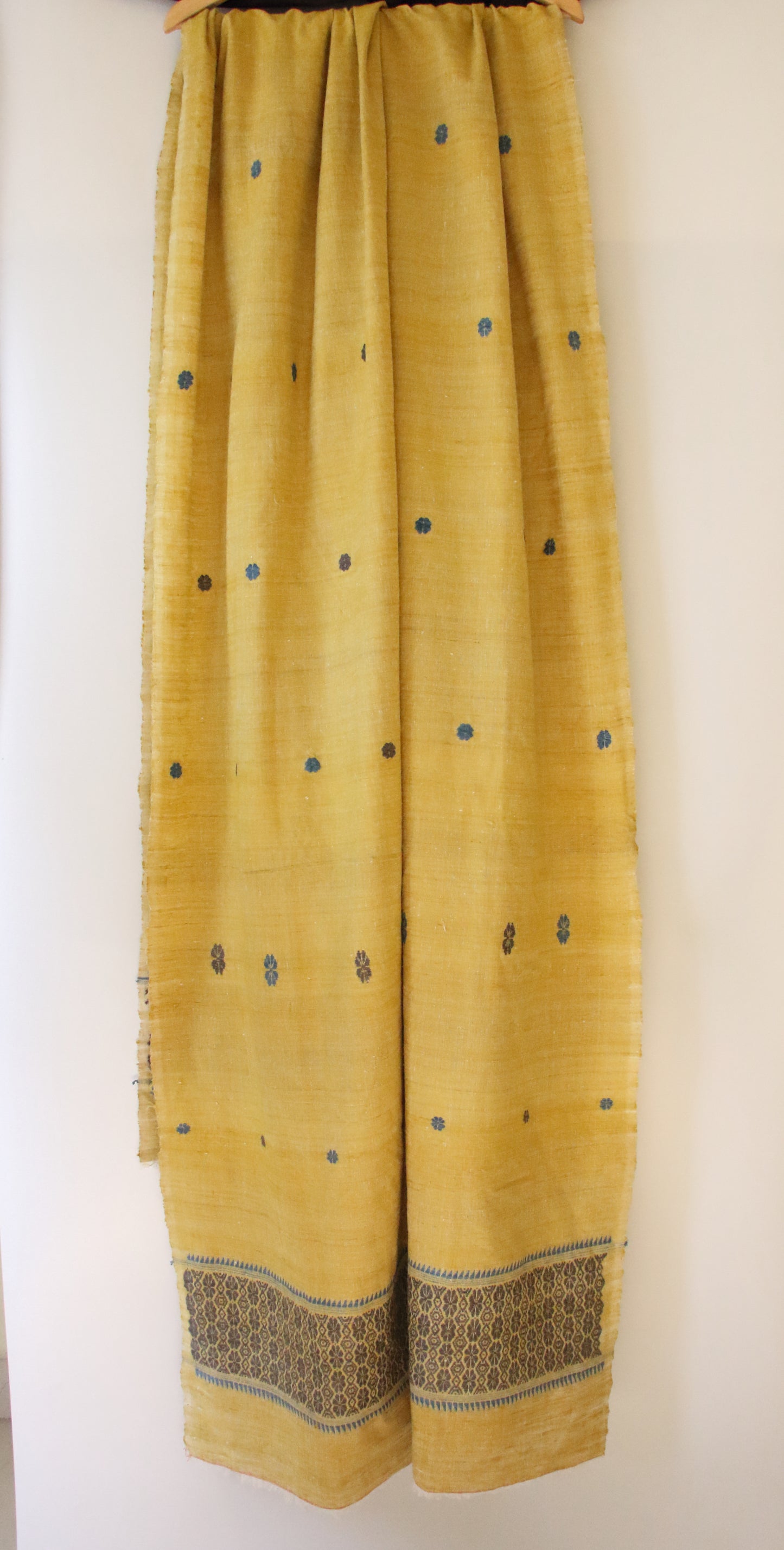 Handwoven Natural Dyed  Extra Large Eri Silk Shawl from Assam