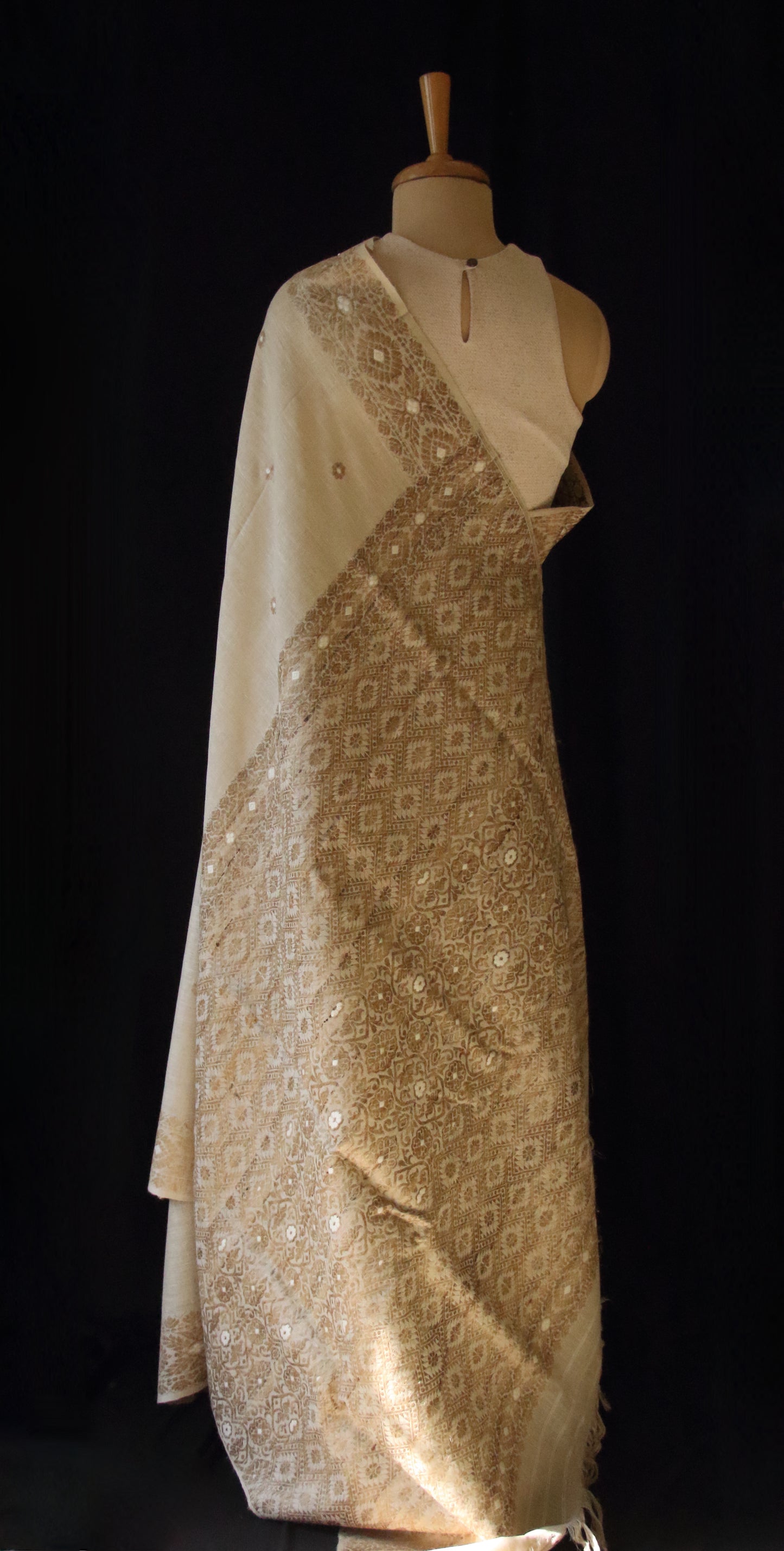 Eri Silk Saree in Natural Brown colour from Assam