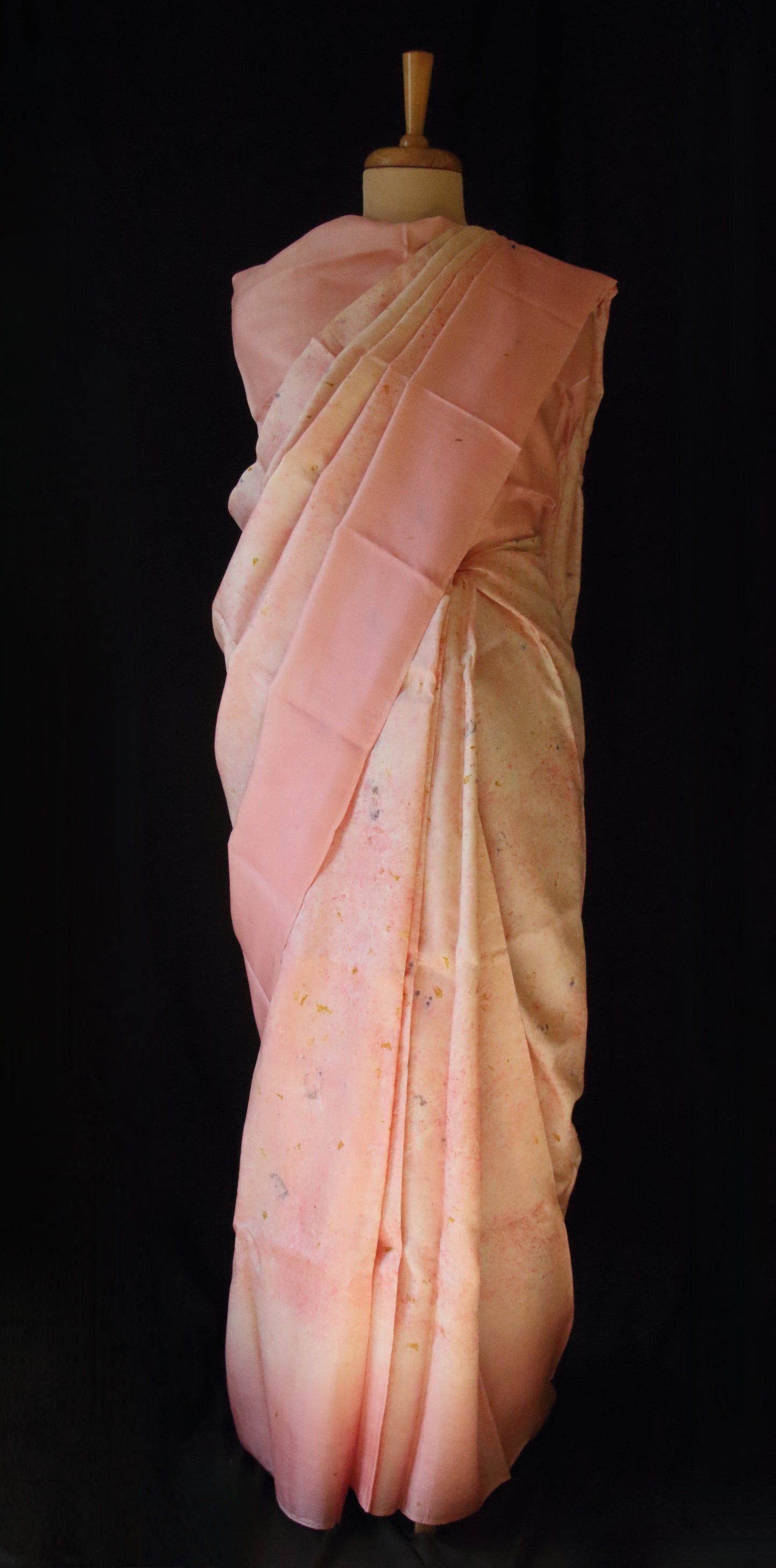 Natural dyed / Eco printed  Tassar Silk Saree