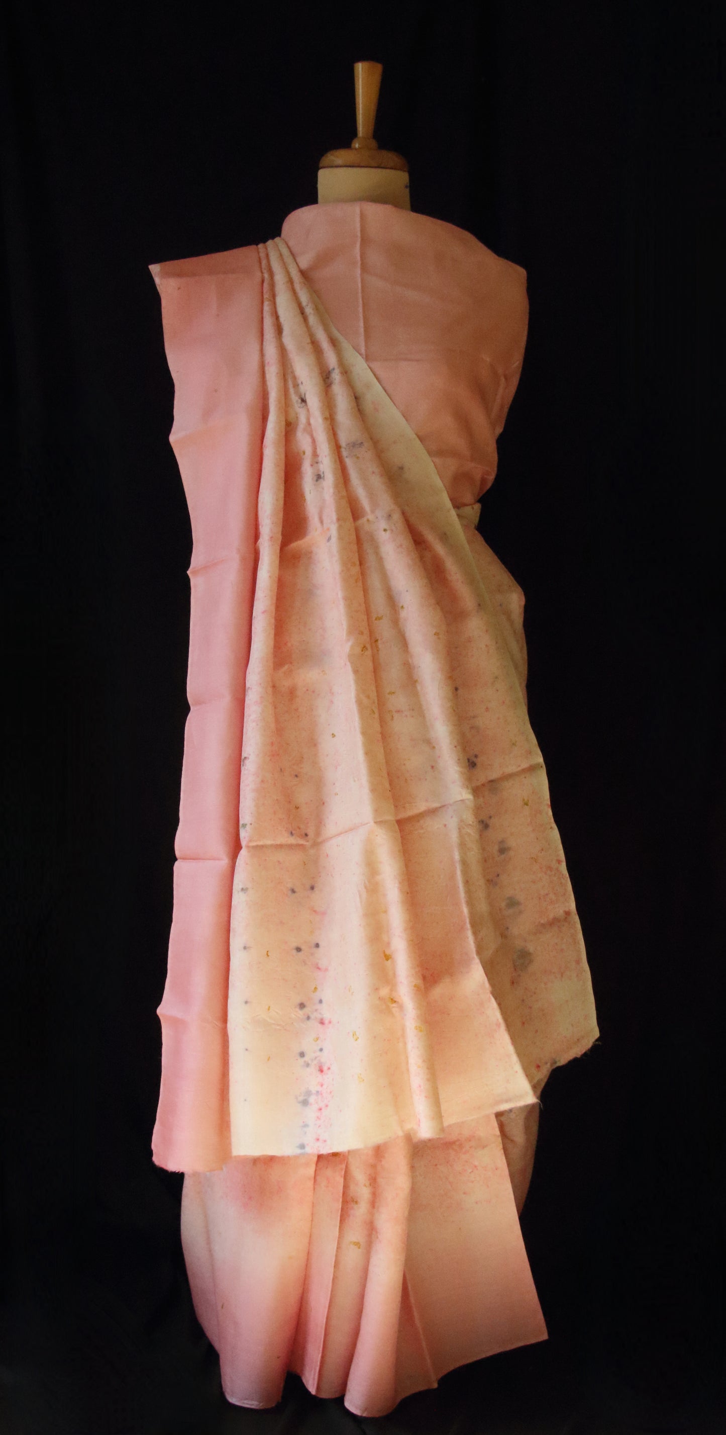 Natural dyed / Eco printed  Tassar Silk Saree