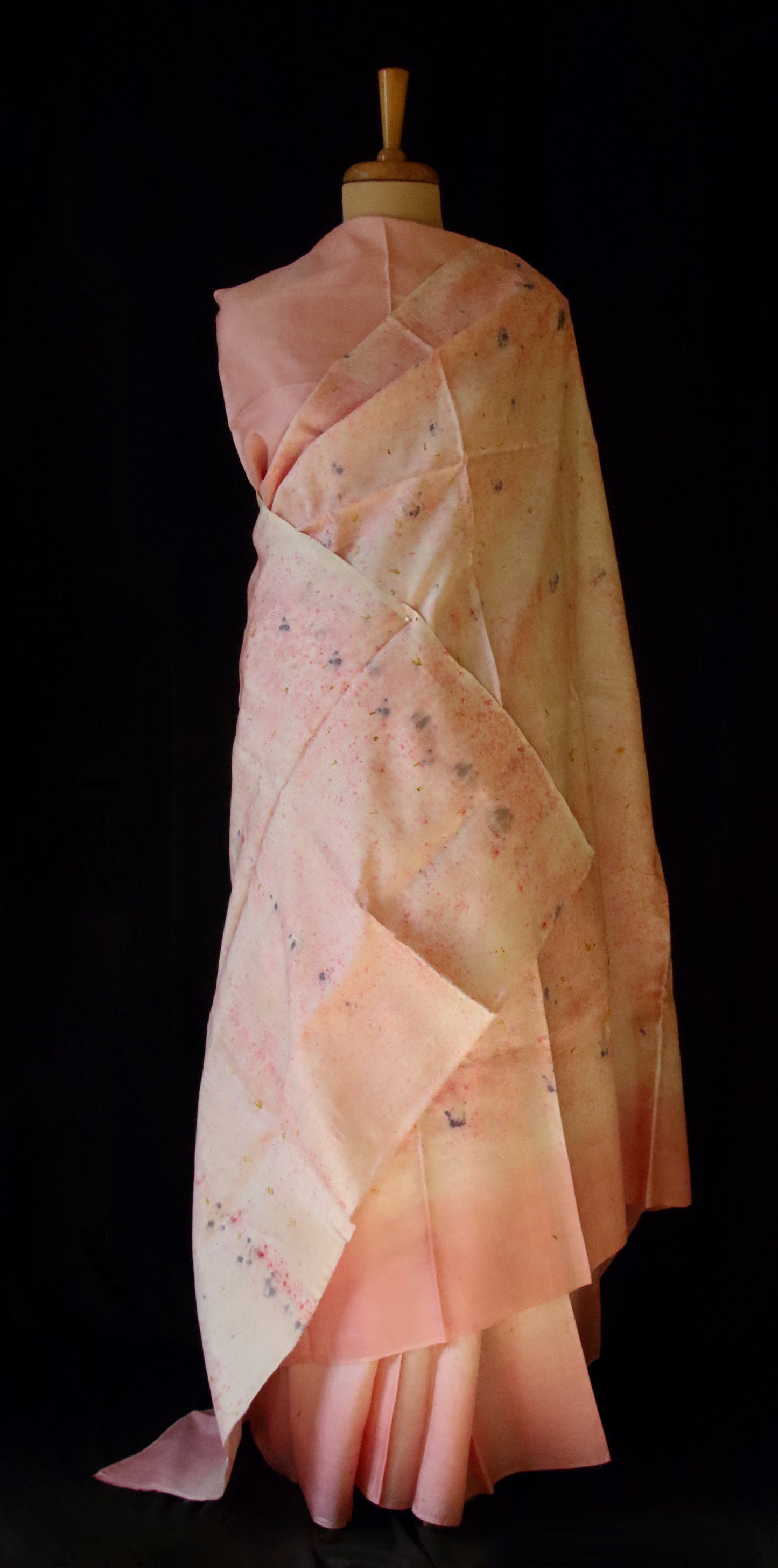 Natural dyed / Eco printed  Tassar Silk Saree