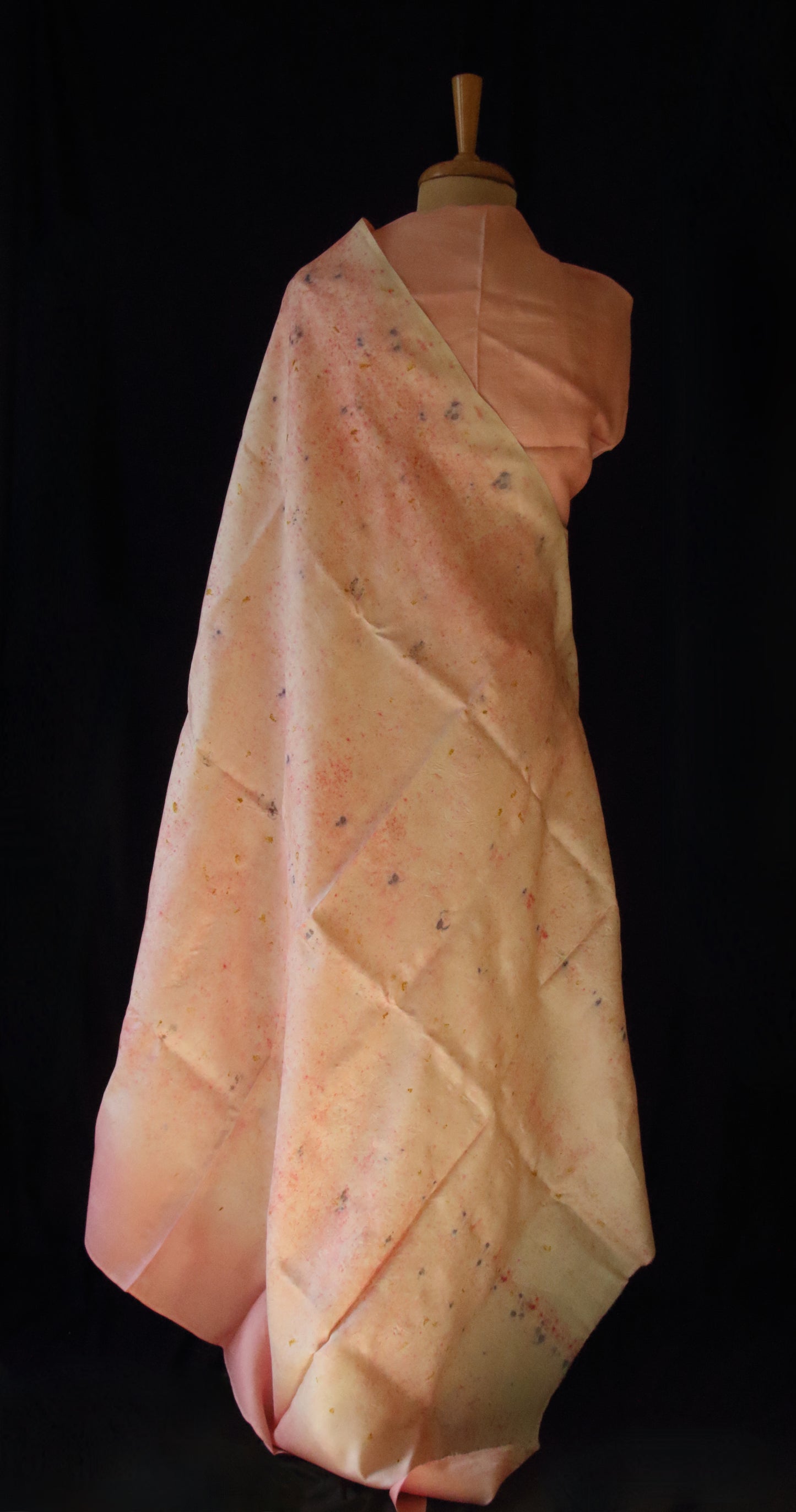 Natural dyed / Eco printed  Tassar Silk Saree