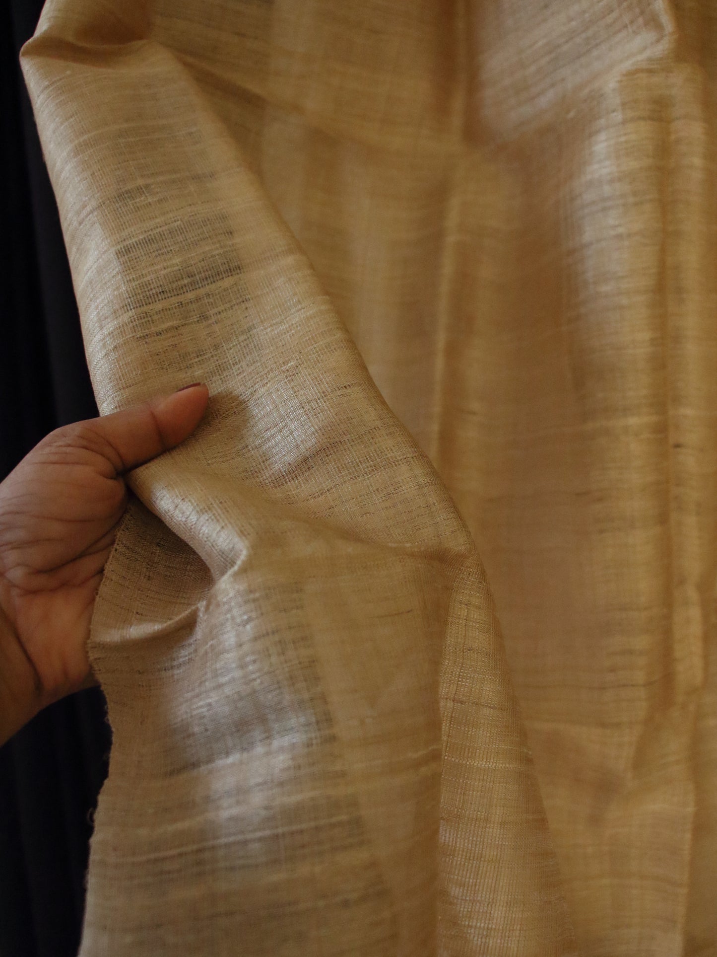 Hundred Percent Muga Silk Fabric - 2 .10 Meter