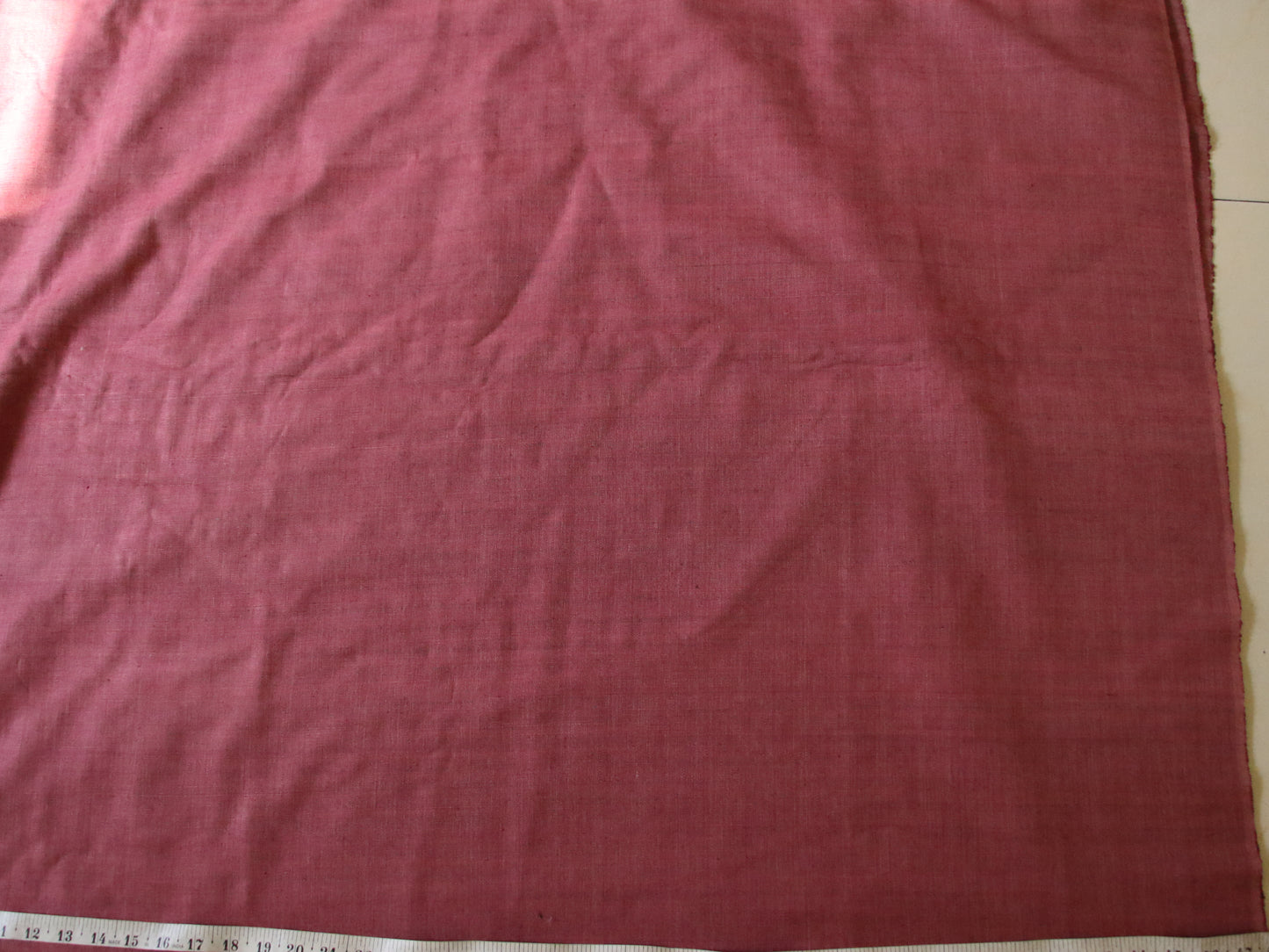 Natural dyed  Handwoven Cotton by  Eri Silk Fabric - 45" Width