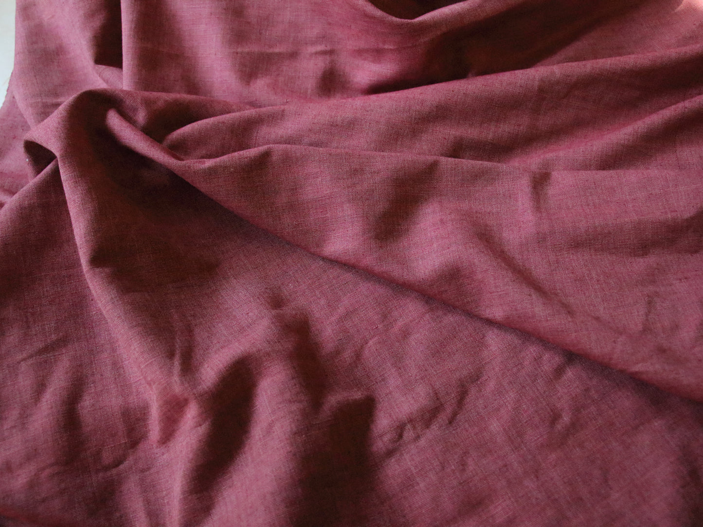 Natural dyed  Handwoven Cotton by  Eri Silk Fabric - 45" Width