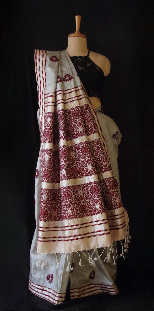 Handloom Tassar Silk Saree from Assam