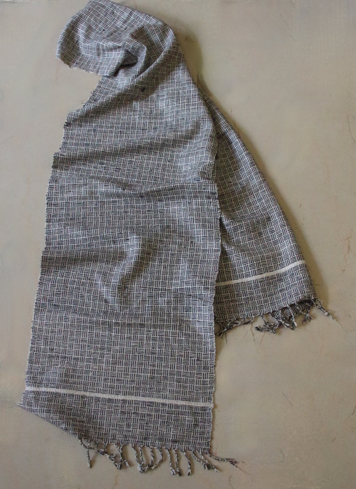 Eri Silk / Natural Dyed  Hand woven Muffler / Scarf from Assam