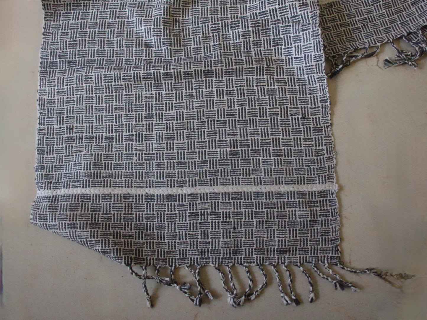Eri Silk / Natural Dyed  Hand woven Muffler / Scarf from Assam