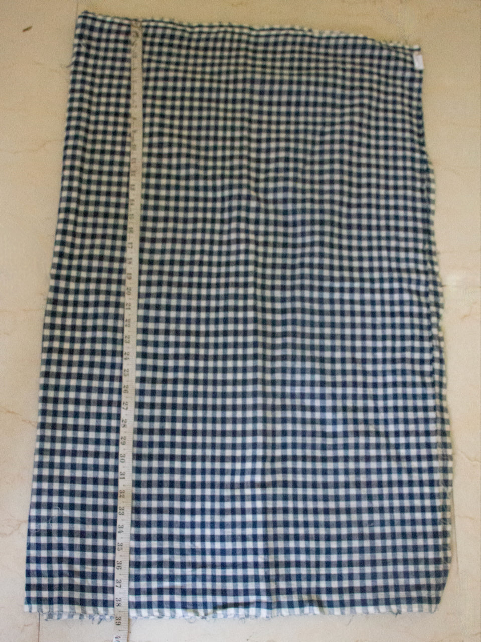 Hand Woven and Natural Indigo Dyed Cotton Yardage from Assam