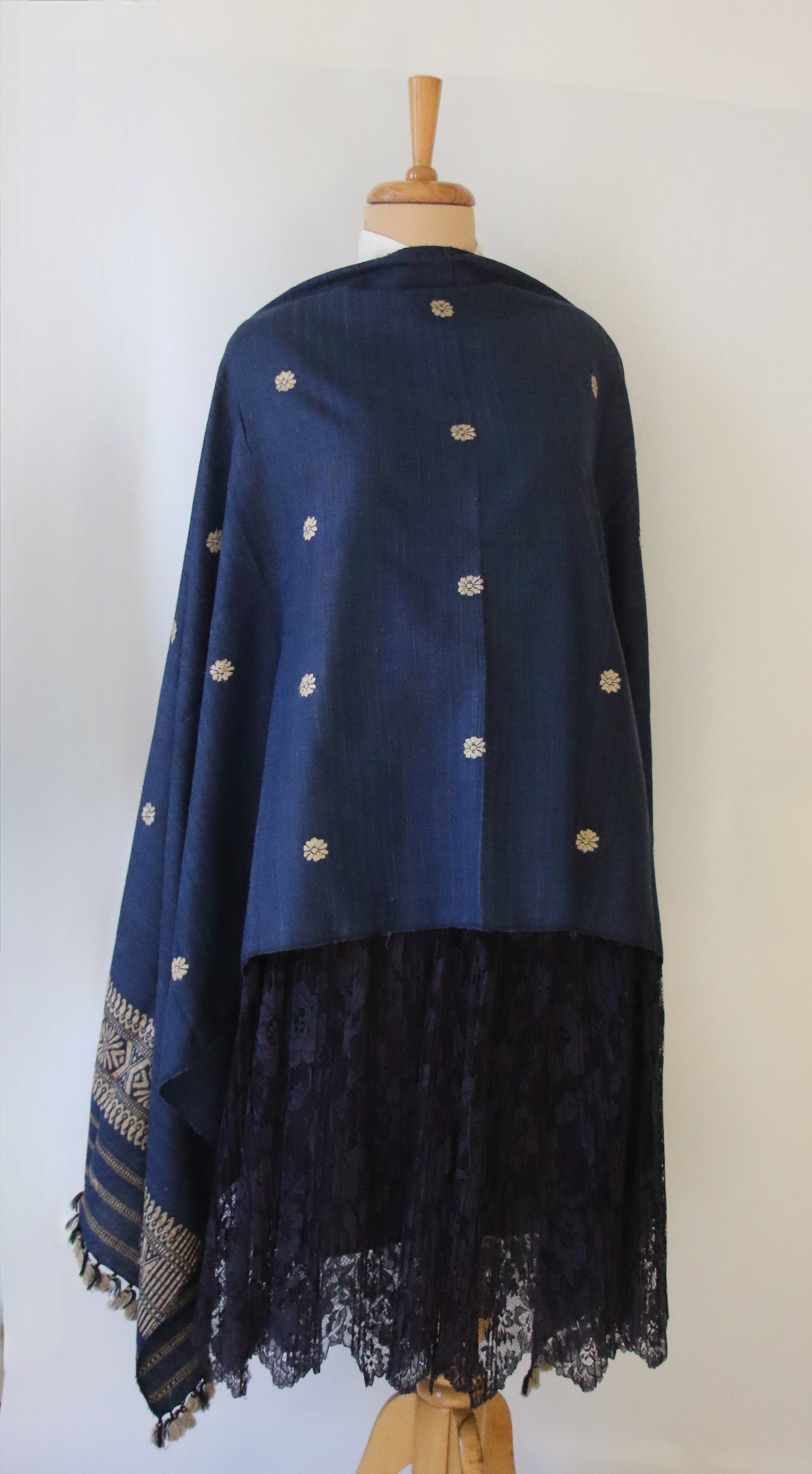 Indigo  Colour Handloom Eri Silk Shawl / Dupatta from Assam ,
