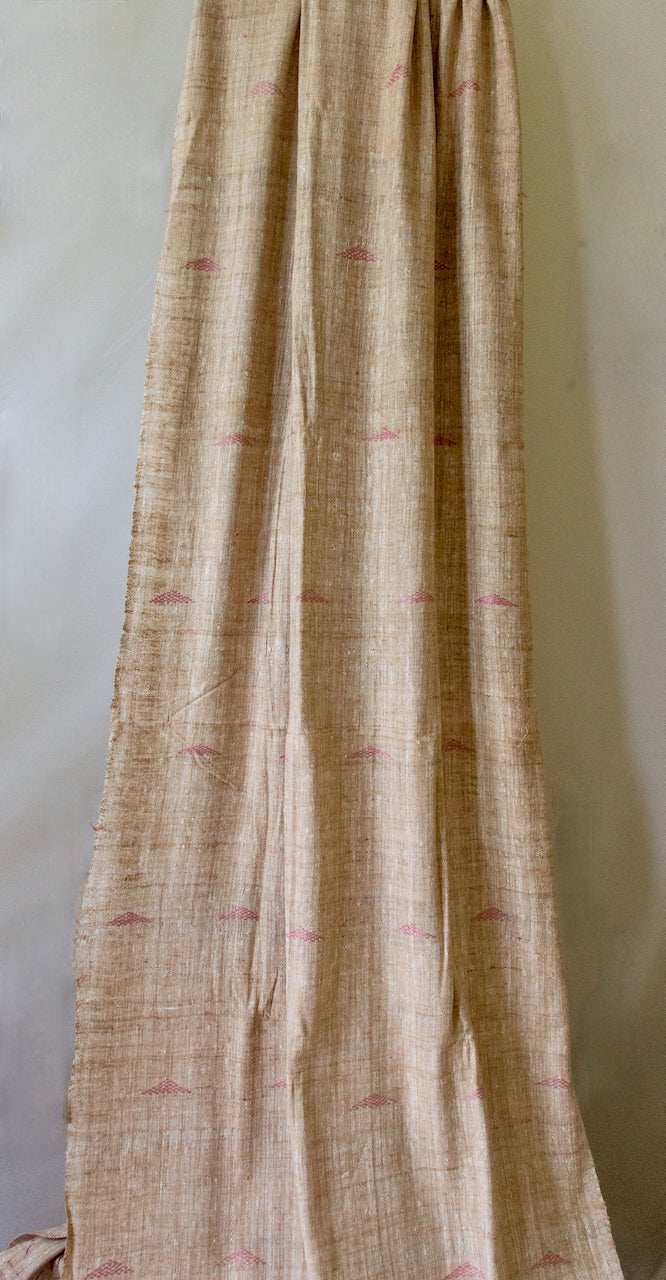 Natural Dyed HandSpun / Handwoven  Eri Silk Fabric by yard from Assam