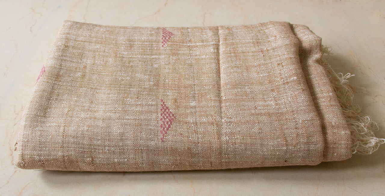 Natural Dyed HandSpun / Handwoven  Eri Silk Fabric by yard from Assam