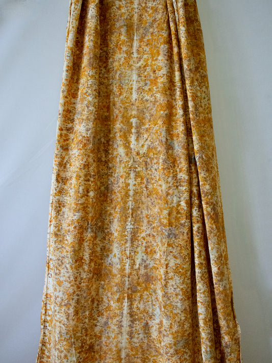 Eco Print Handwoven Hundred percent Silk fabric / yardage - width 35"