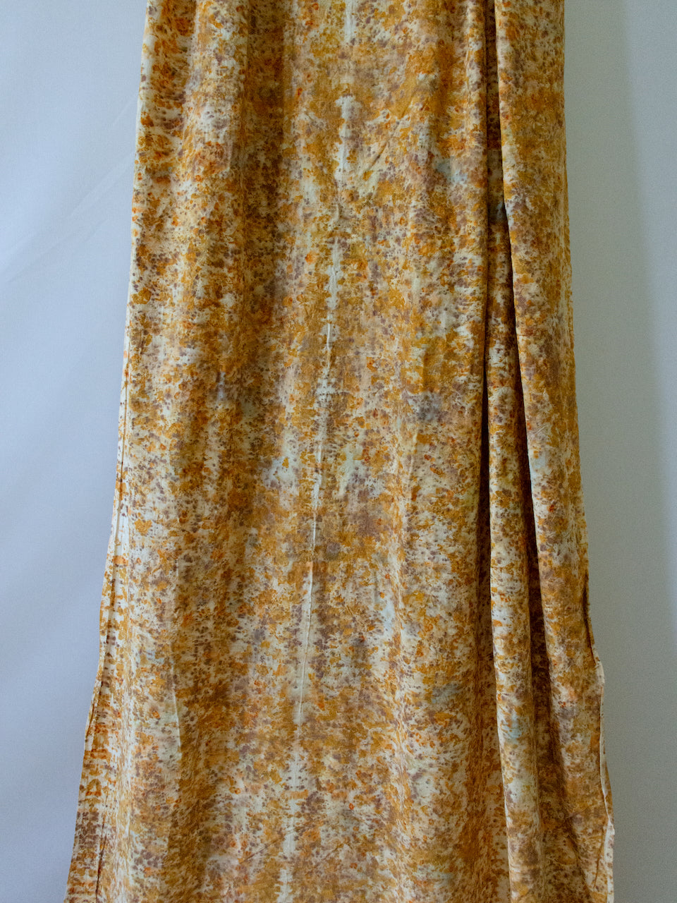 Eco Print Handwoven Hundred percent Silk fabric / yardage - width 35"