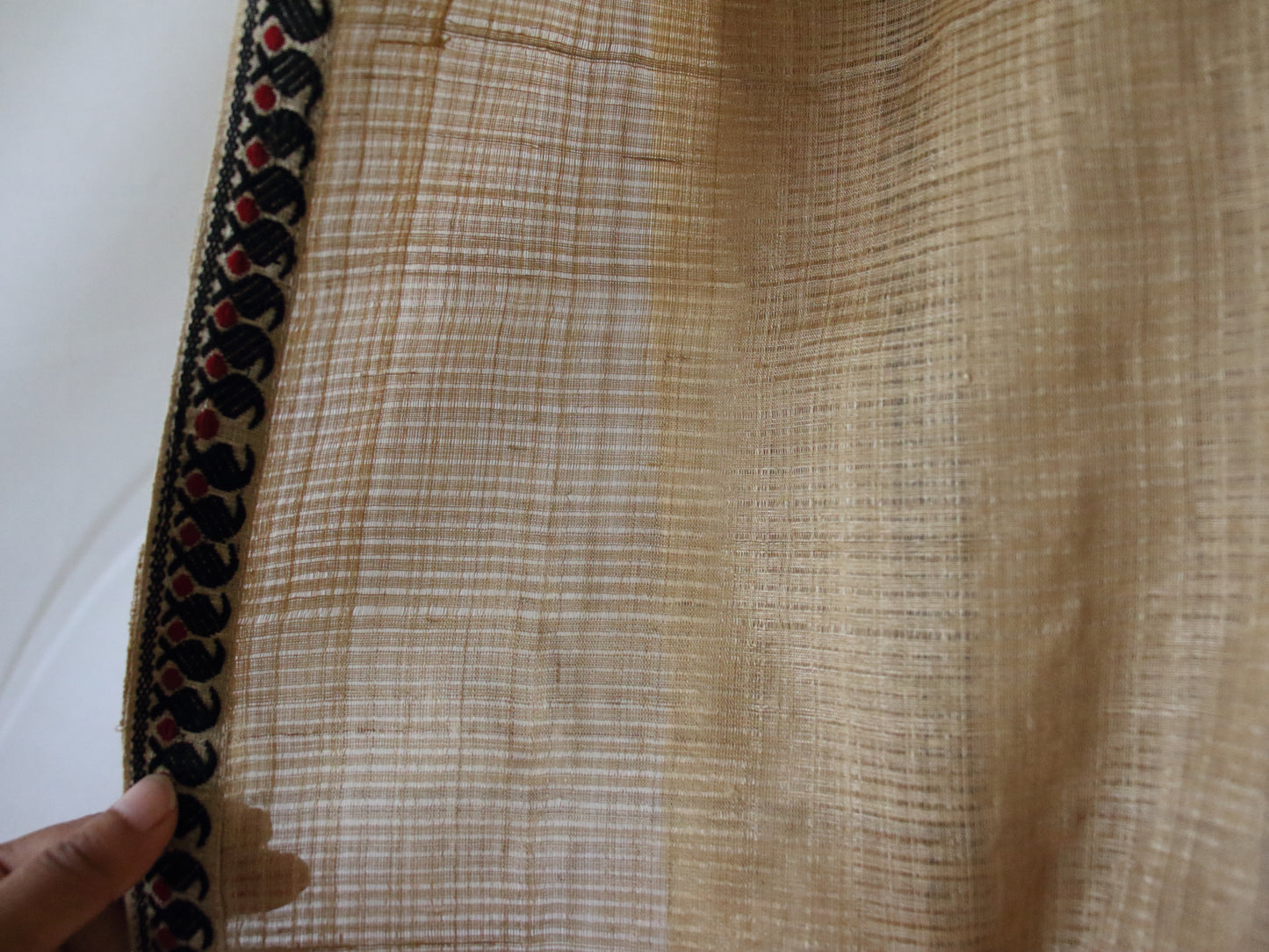 Muga Silk Saree in classic Black floral motifs from Assam