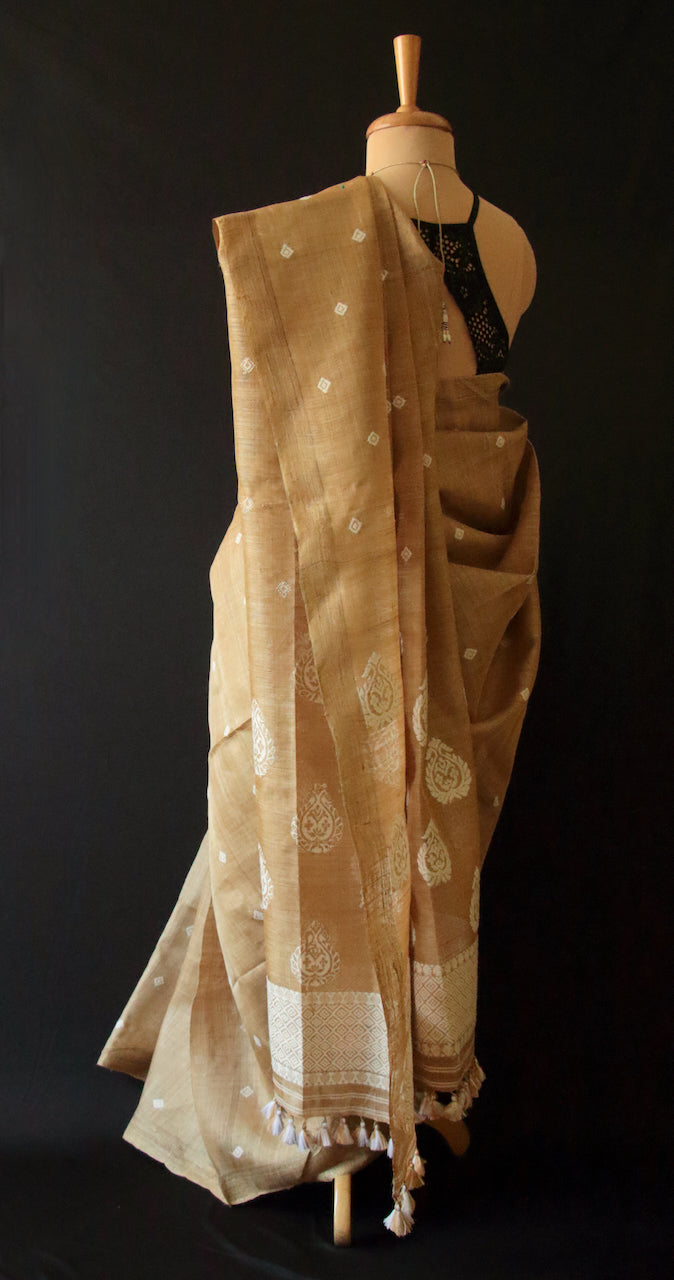 Muga Silk handloom Saree from Assam , India