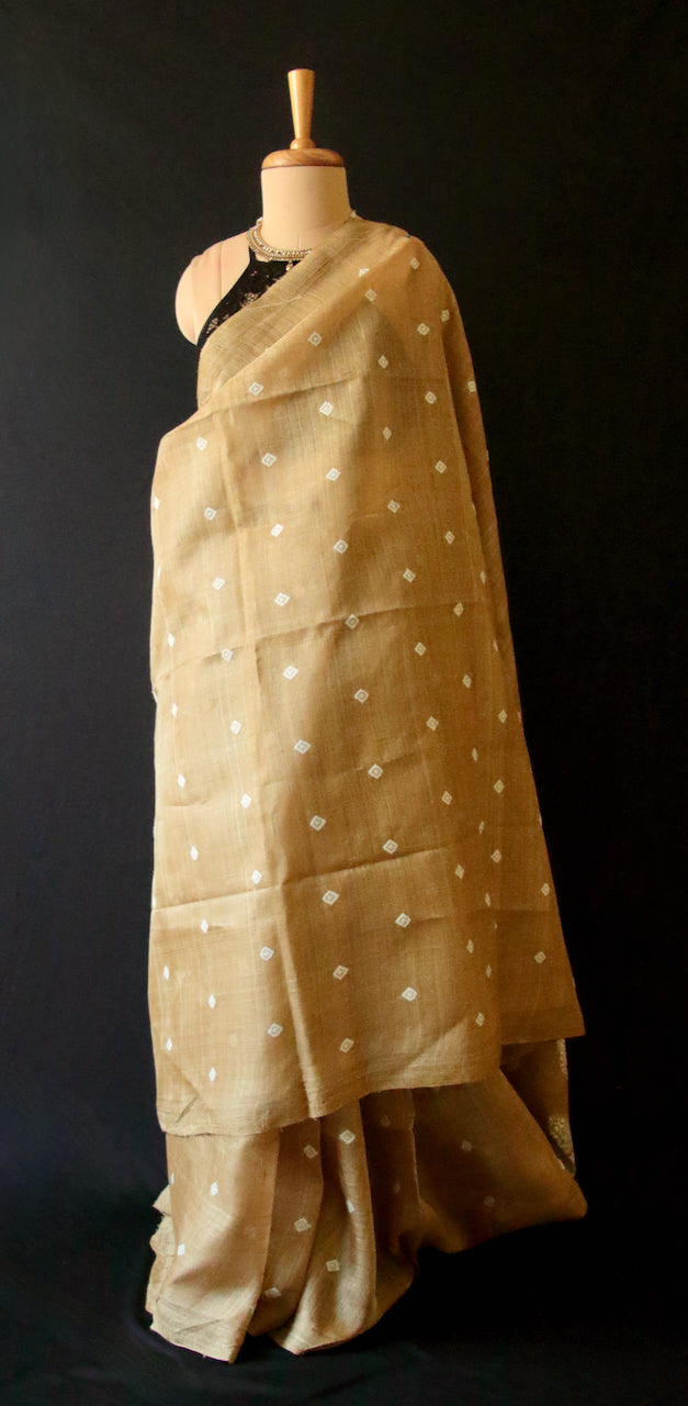 Muga Silk handloom Saree from Assam , India