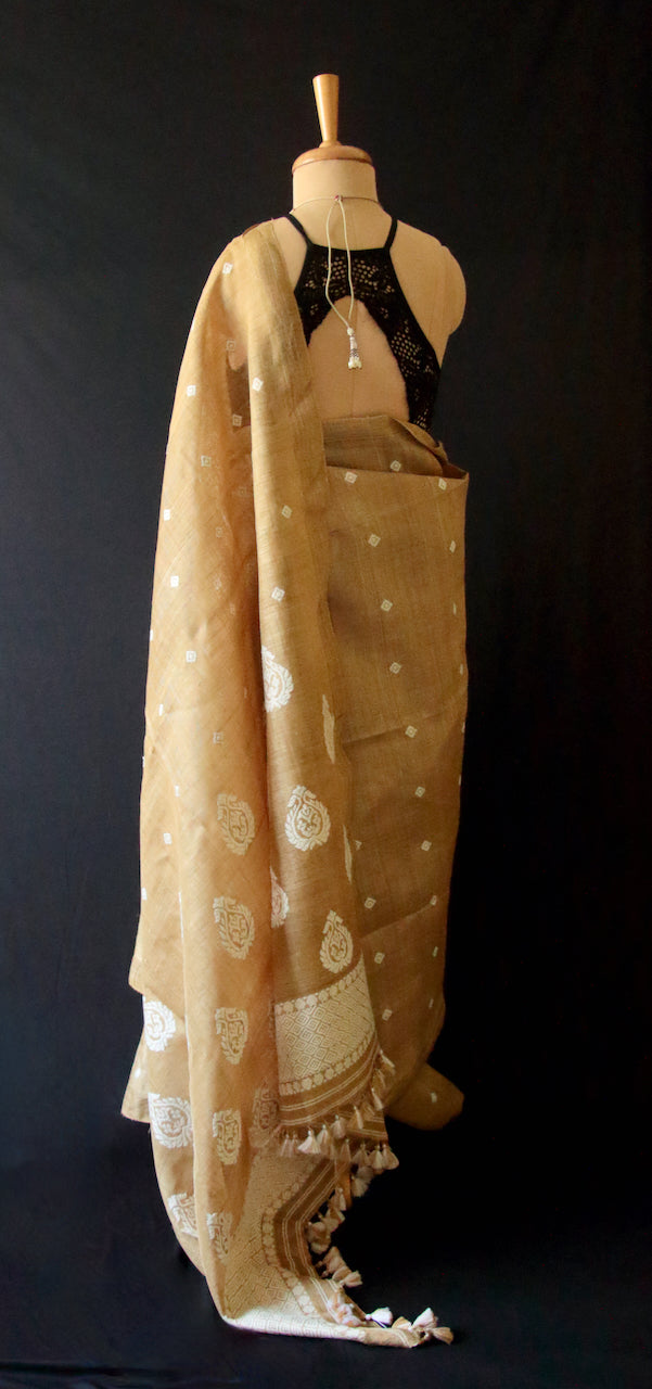 Muga Silk handloom Saree from Assam , India