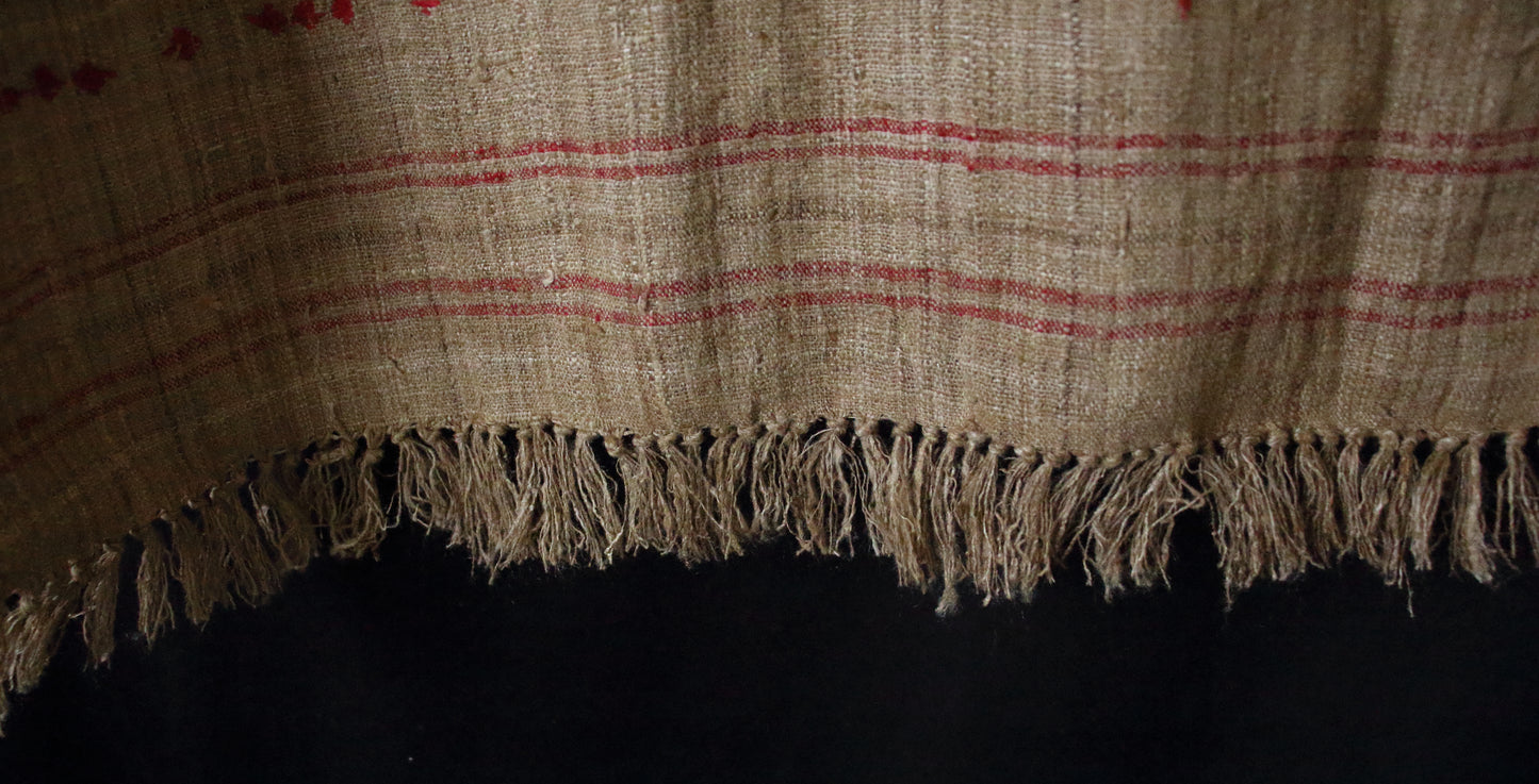 Handwoven Hand spun Muga Ghicha Silk Scarf from Assam