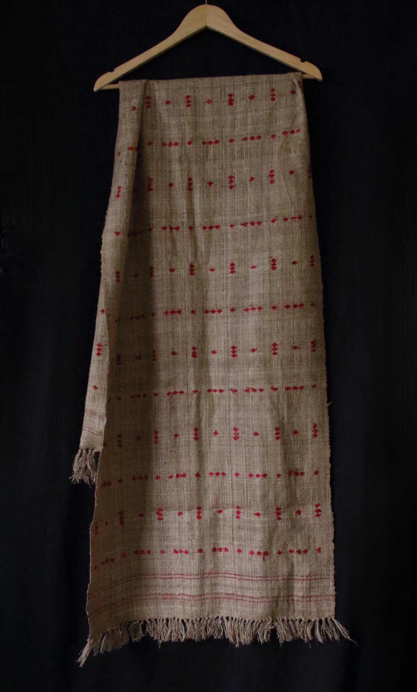 Handwoven Hand spun Muga Ghicha Silk Scarf from Assam
