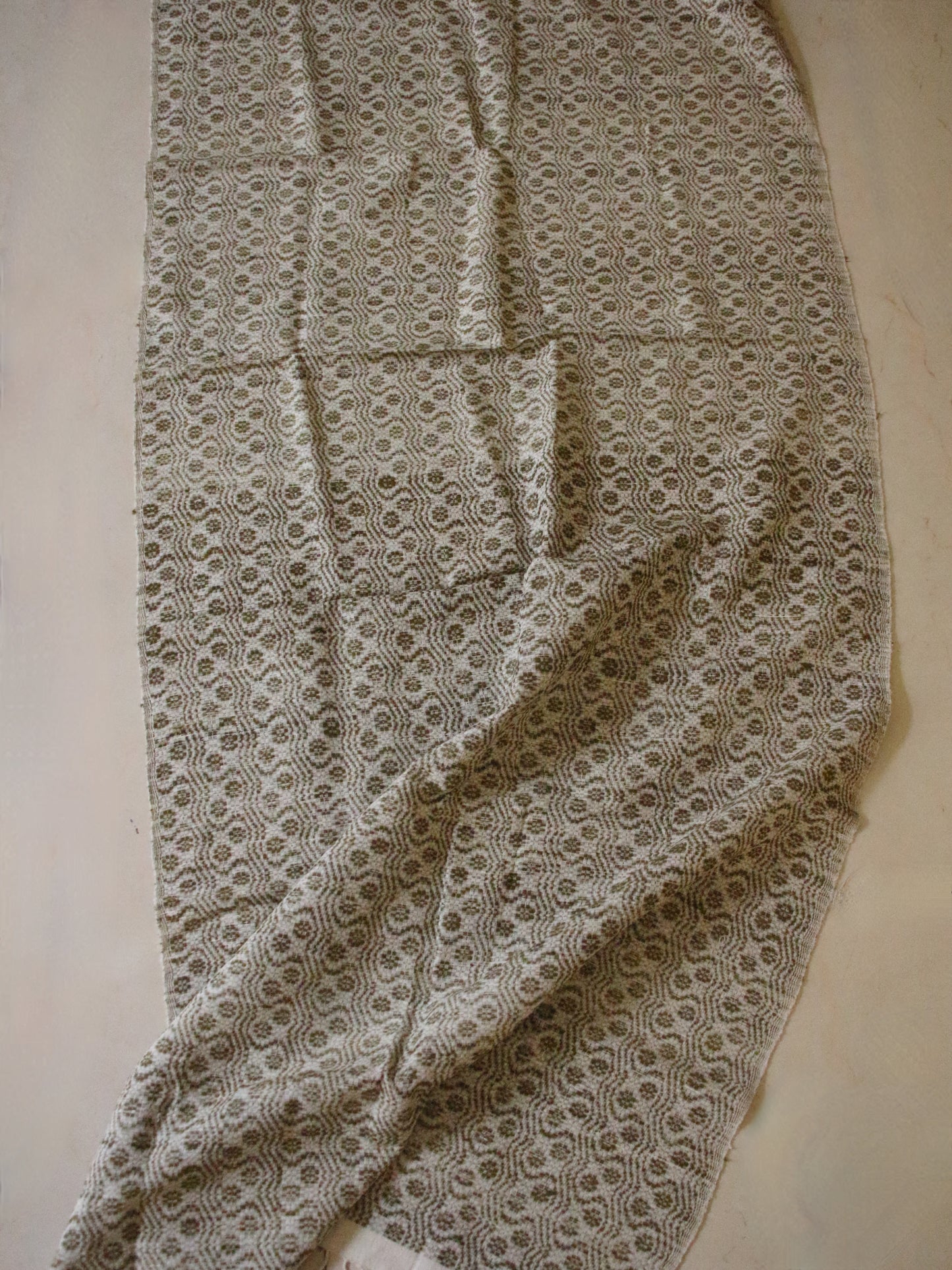 Patterned Eri Silk Handwoven Scarf from Assam