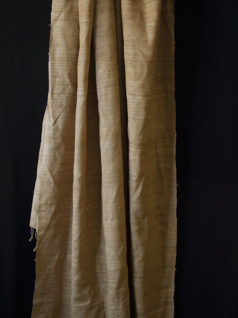 Extra Large Handwoven Hand spun Muga Ghicha Silk Shawl from Assam