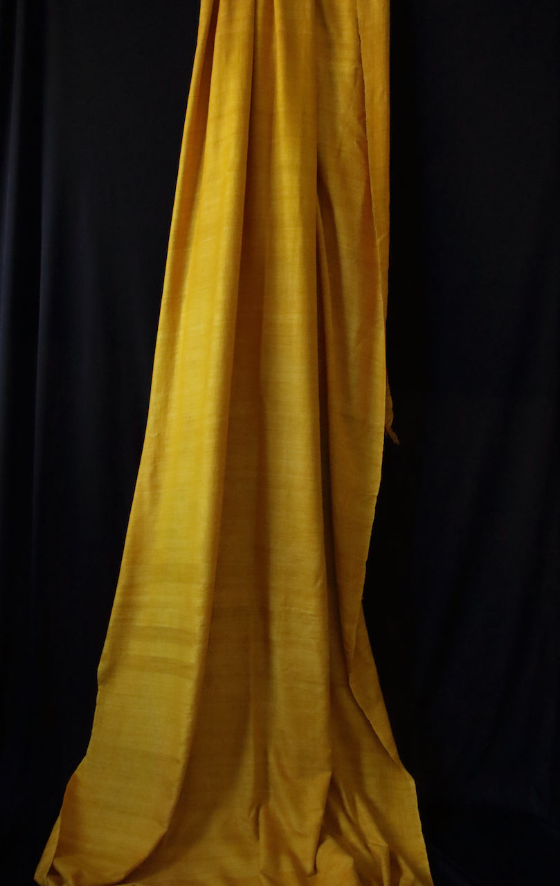 Handwoven Natural dyed Hundred percent Eri Silk / Made from Hand Spun Yarns from Assam / Width 50"