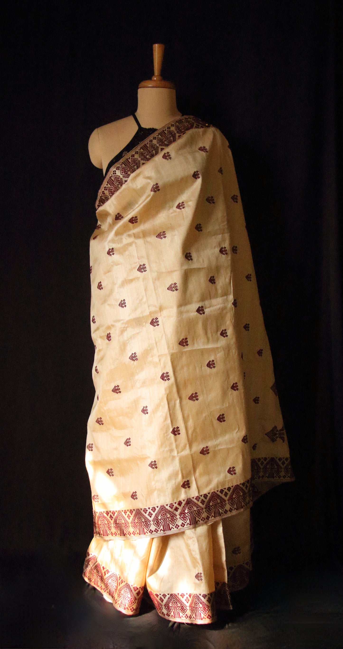 Handloom Tassah Silk Sari from Assam