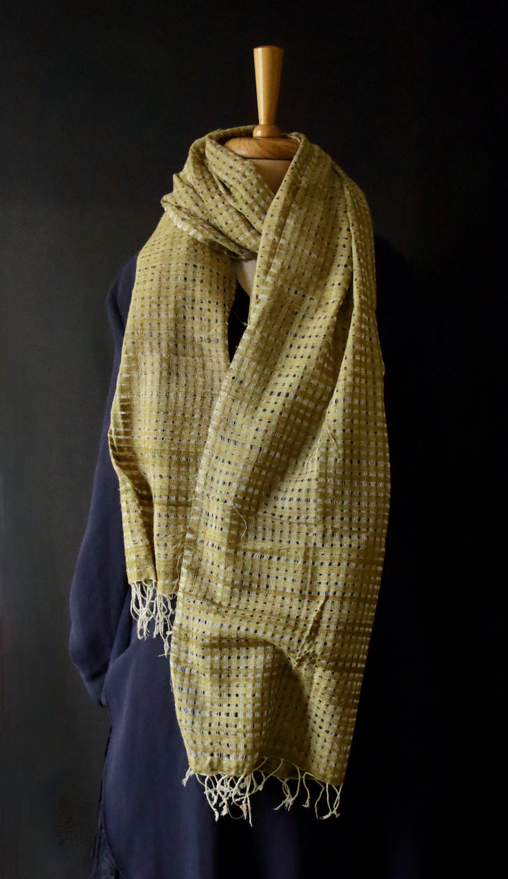 Natural Dyed Eri  Silk Handloom Muffler from Assam