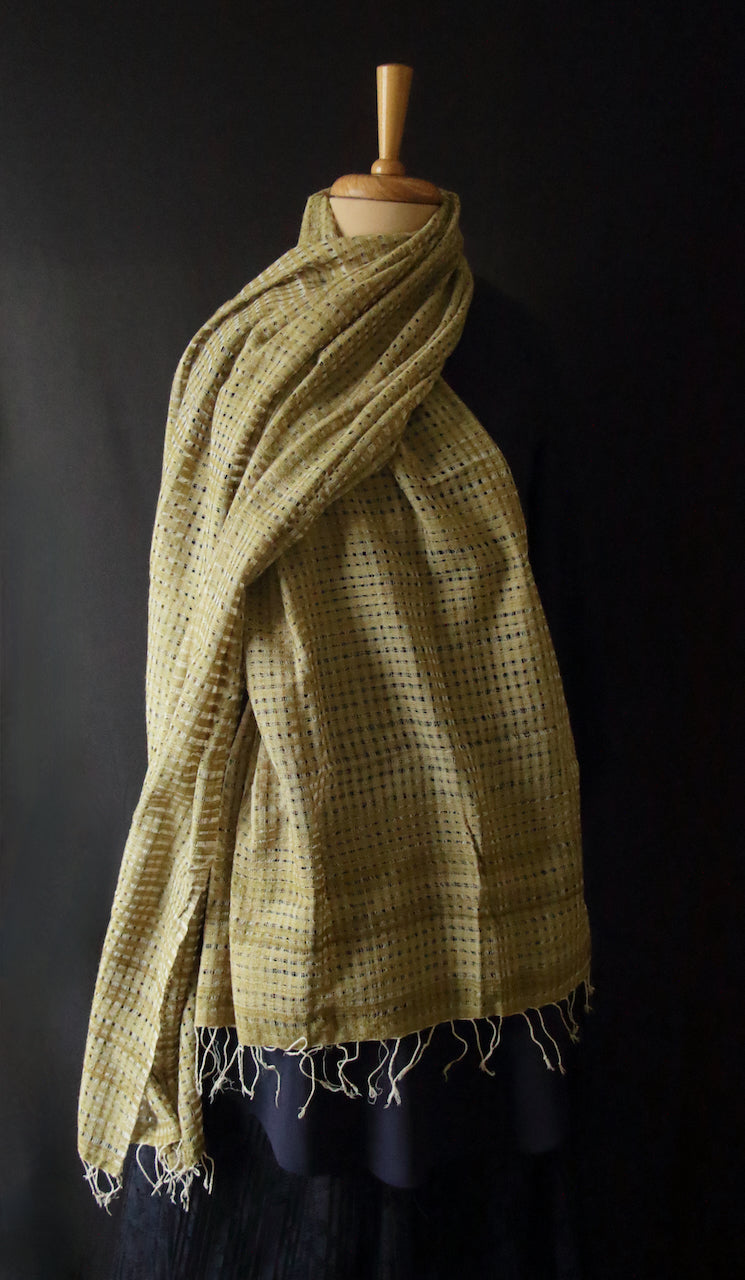 Natural Dyed Eri  Silk Handloom Muffler from Assam