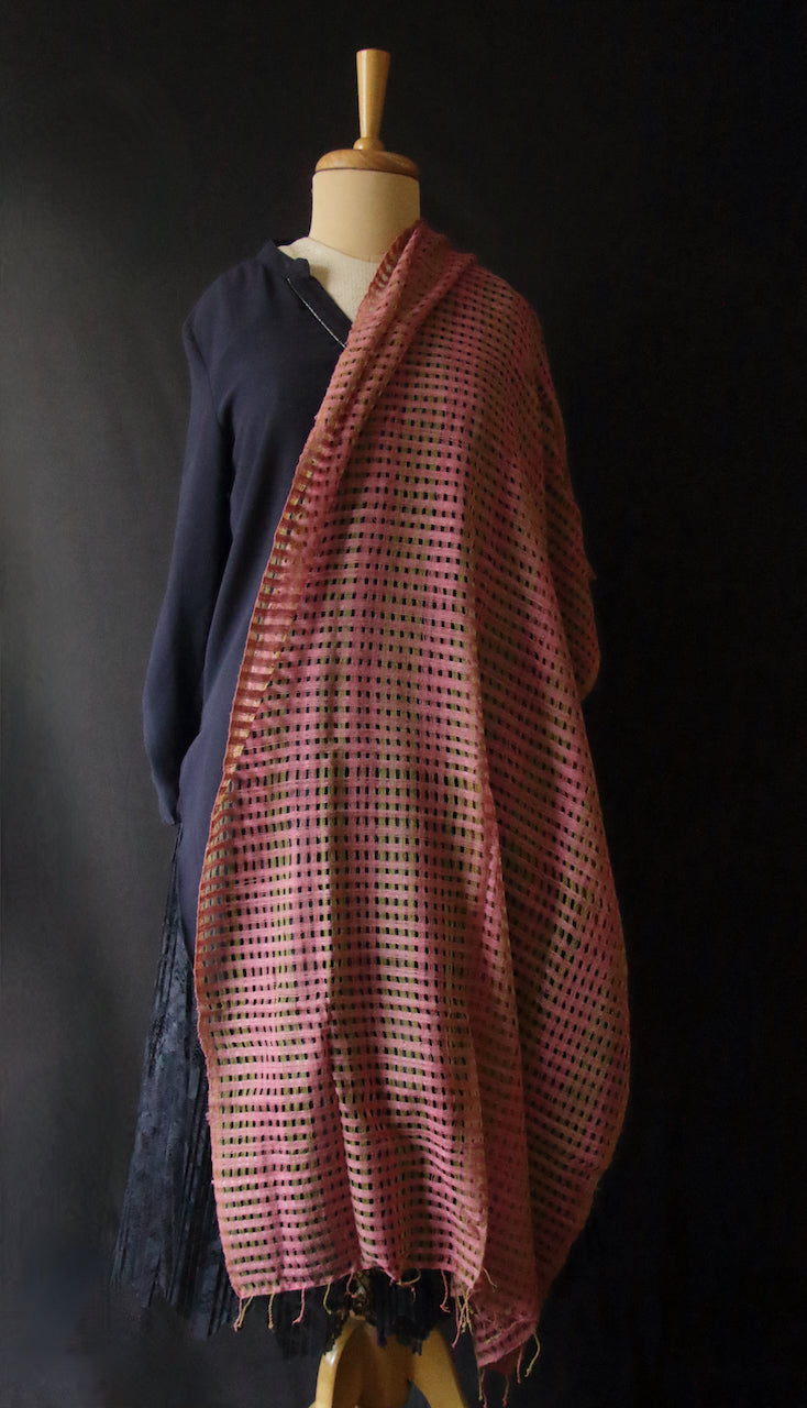 Natural Dyed Eri  Silk Handloom Muffler from Assam