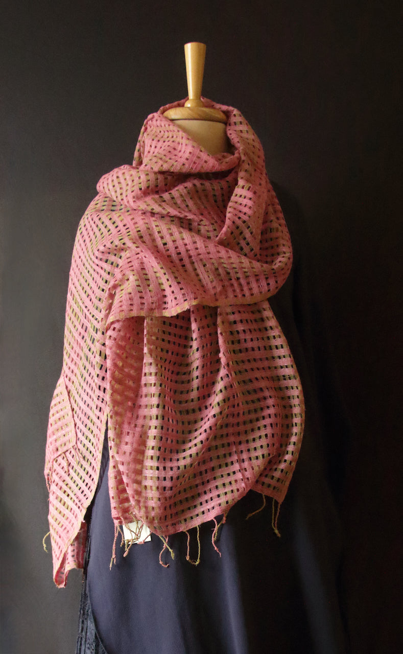 Natural Dyed Eri  Silk Handloom Muffler from Assam