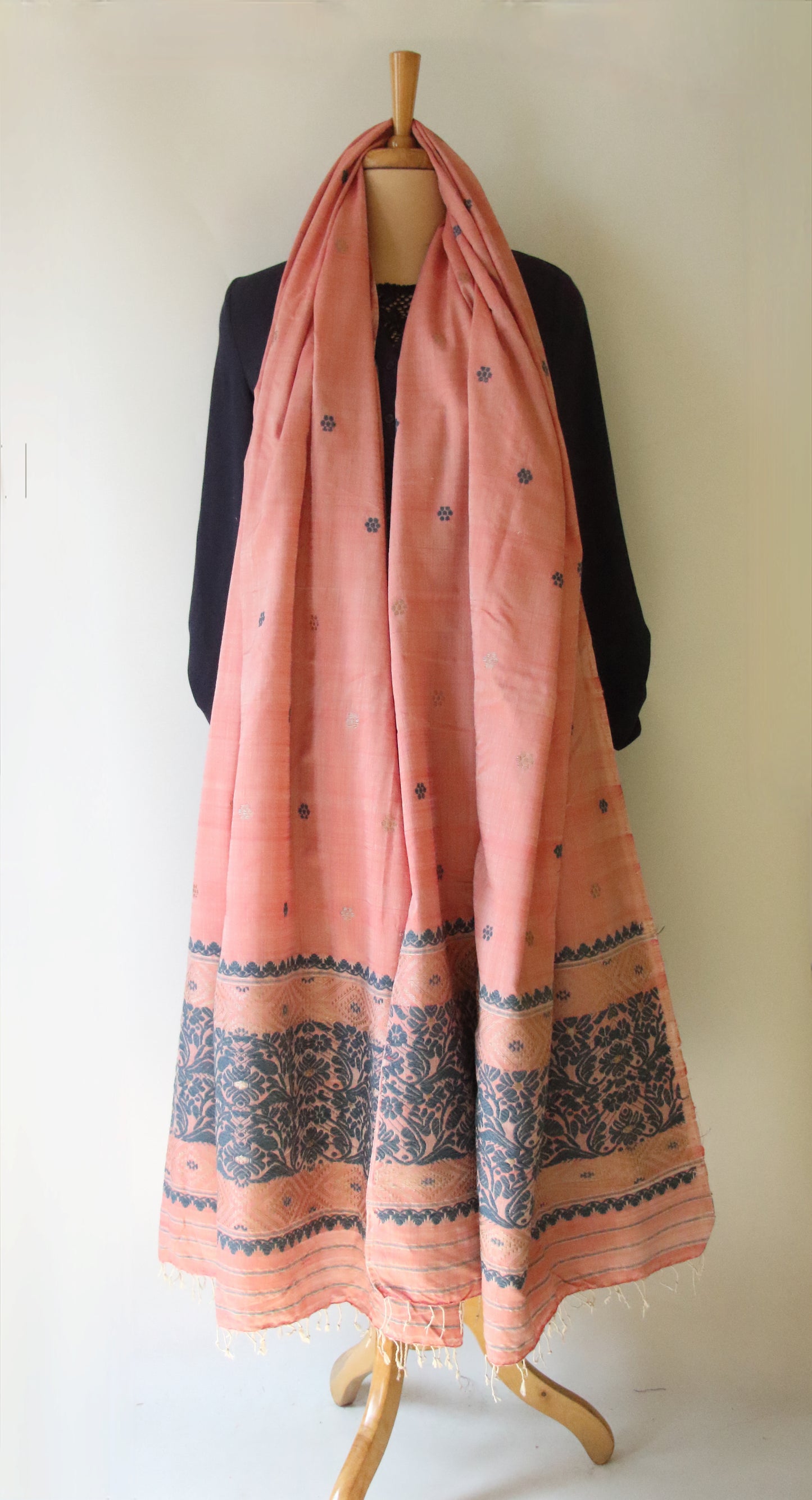 Handwoven Natural Dyed Eri Silk Dupatta / Wrap  from Assam