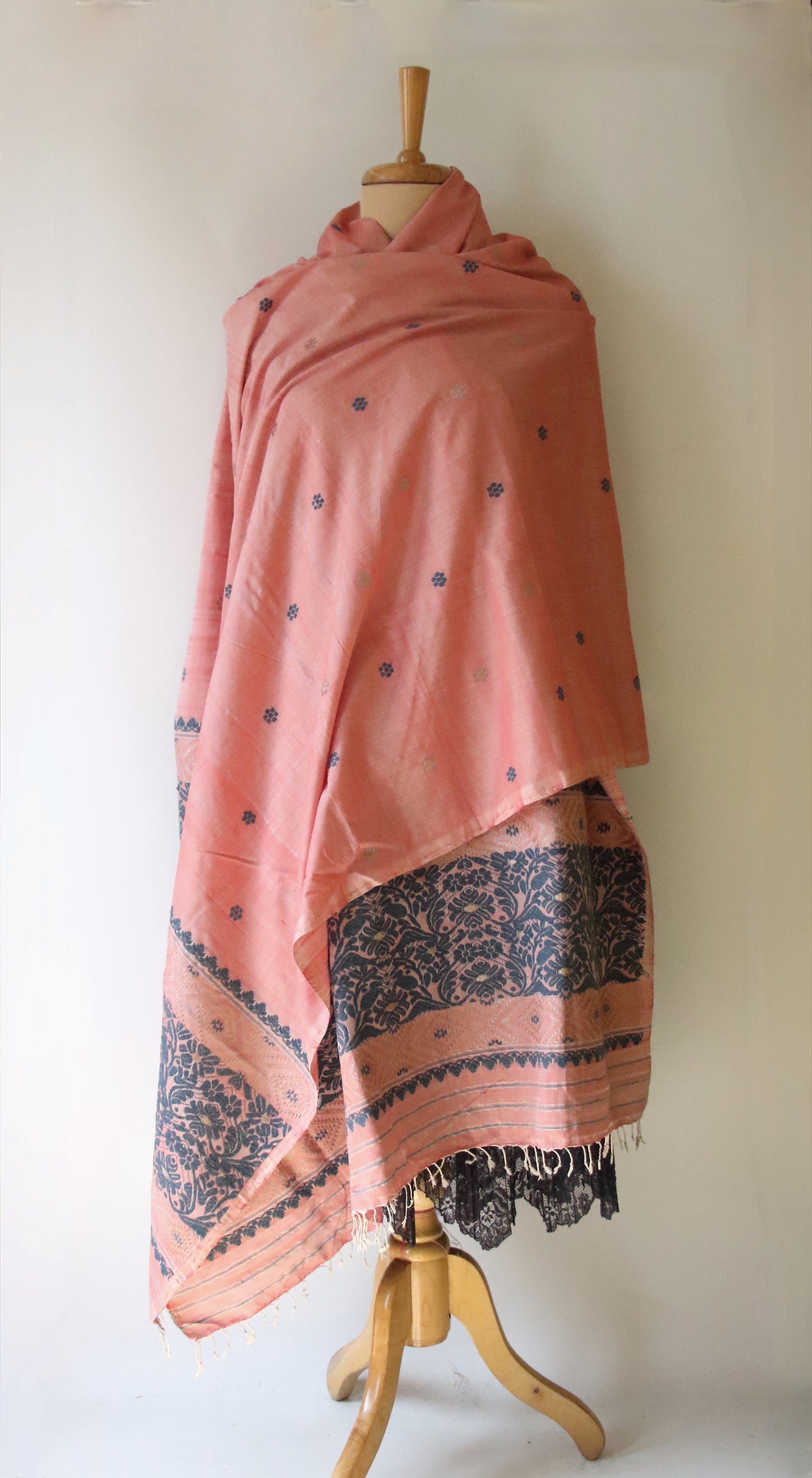 Handwoven Natural Dyed Eri Silk Dupatta / Wrap  from Assam