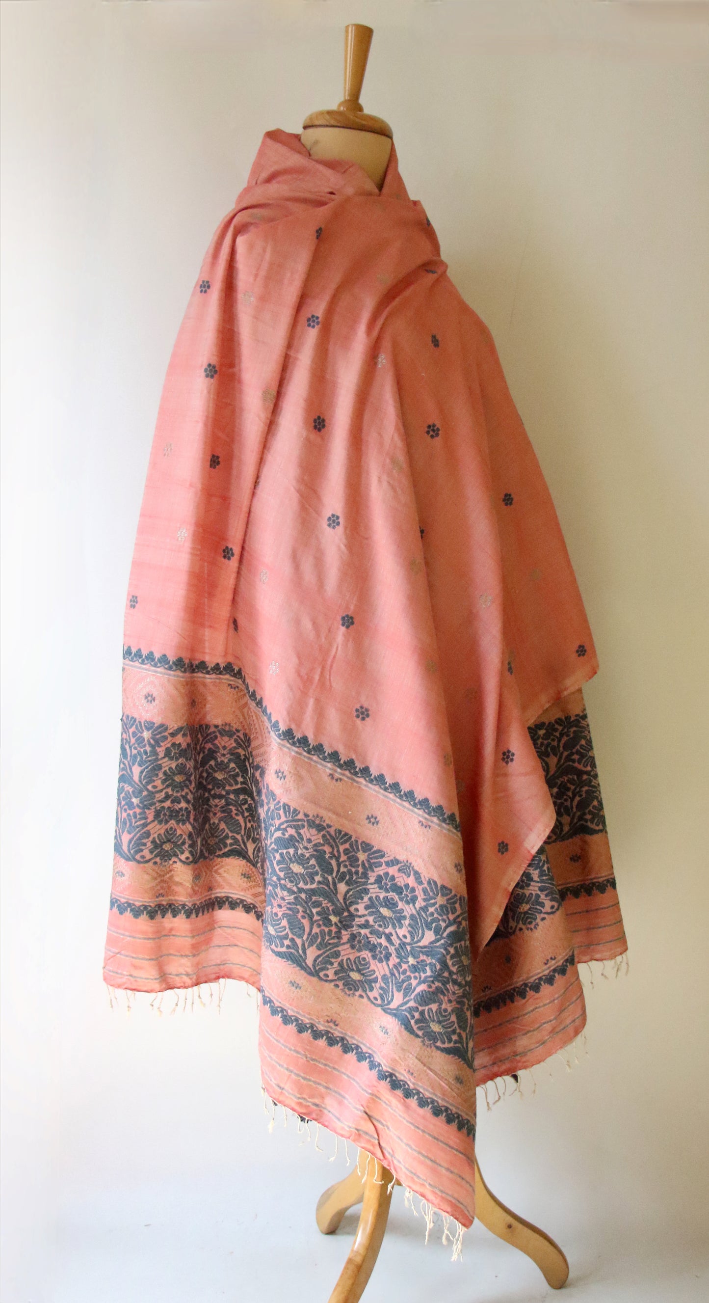 Handwoven Natural Dyed Eri Silk Dupatta / Wrap  from Assam