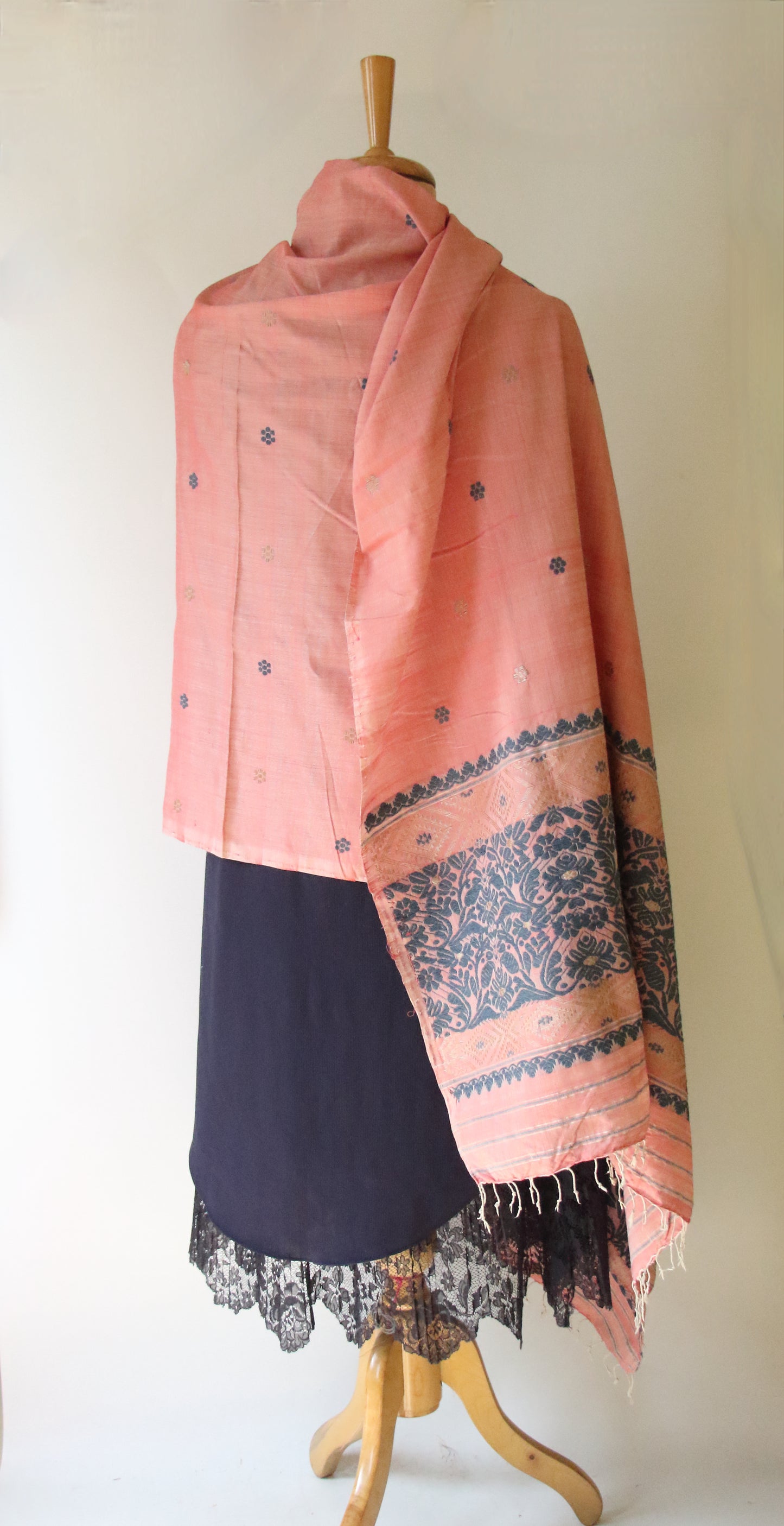 Handwoven Natural Dyed Eri Silk Dupatta / Wrap  from Assam