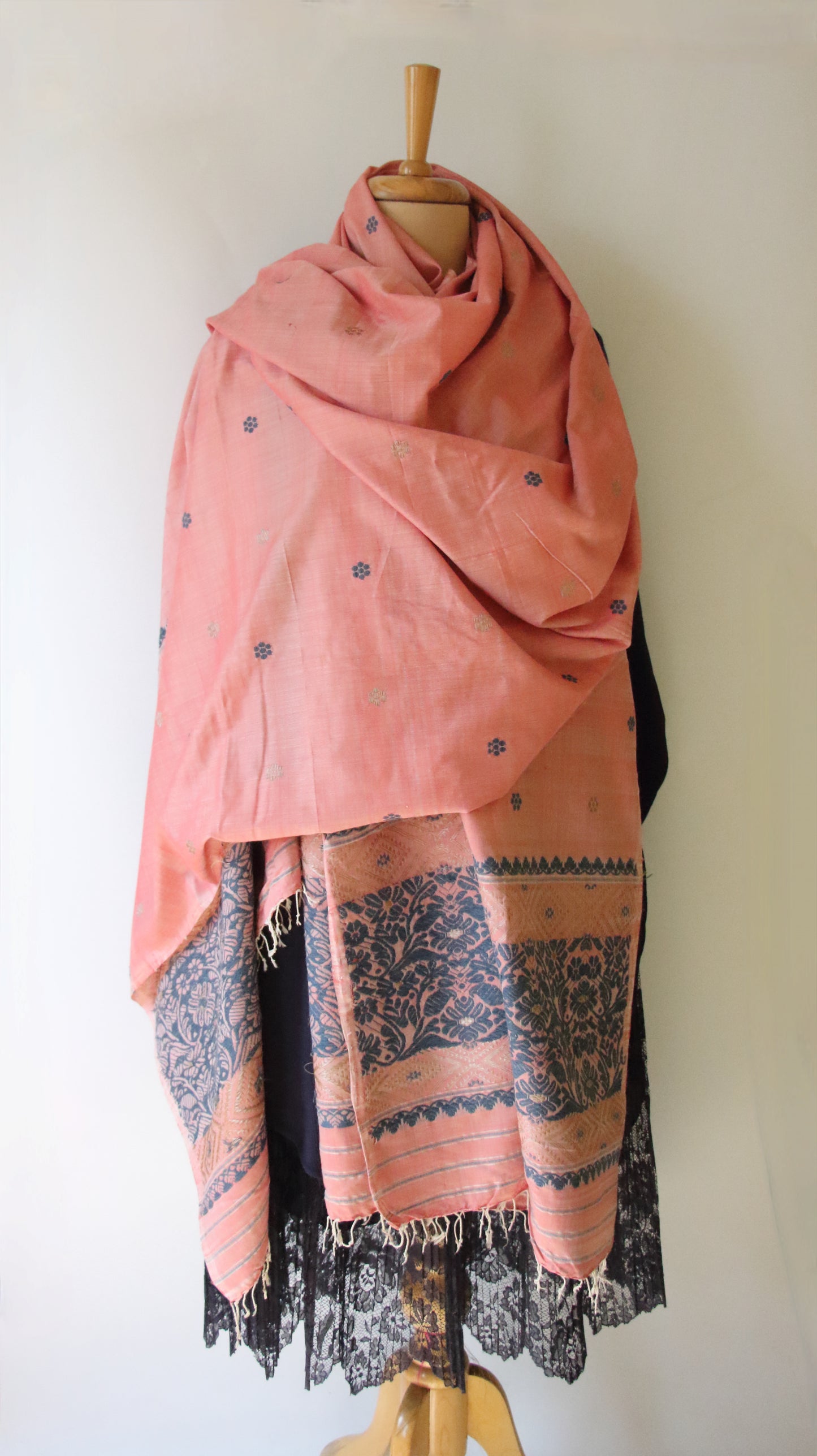 Handwoven Natural Dyed Eri Silk Dupatta / Wrap  from Assam