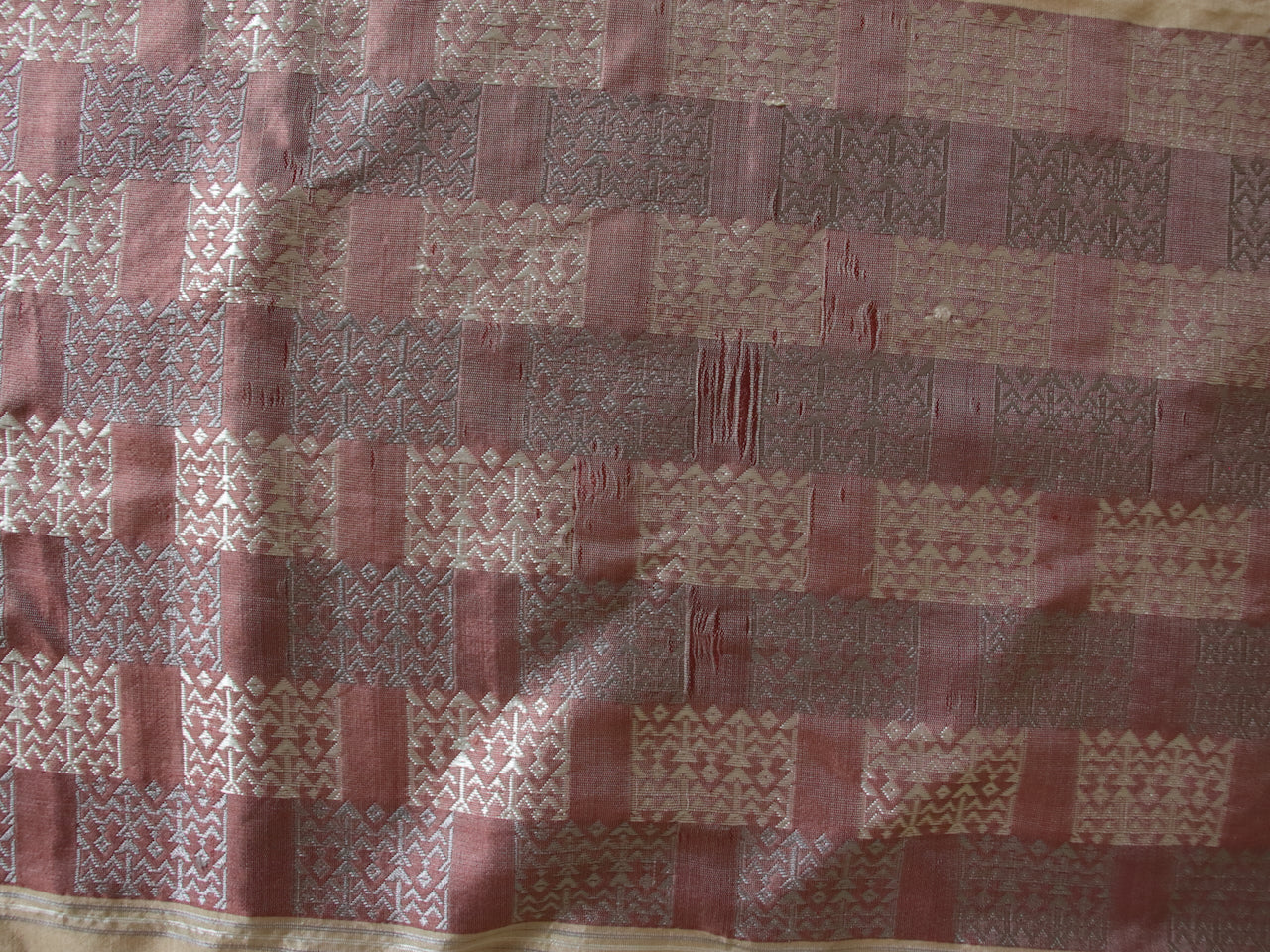 Soft Peach Colour Handloom Mulberry Silk Saree from Assam