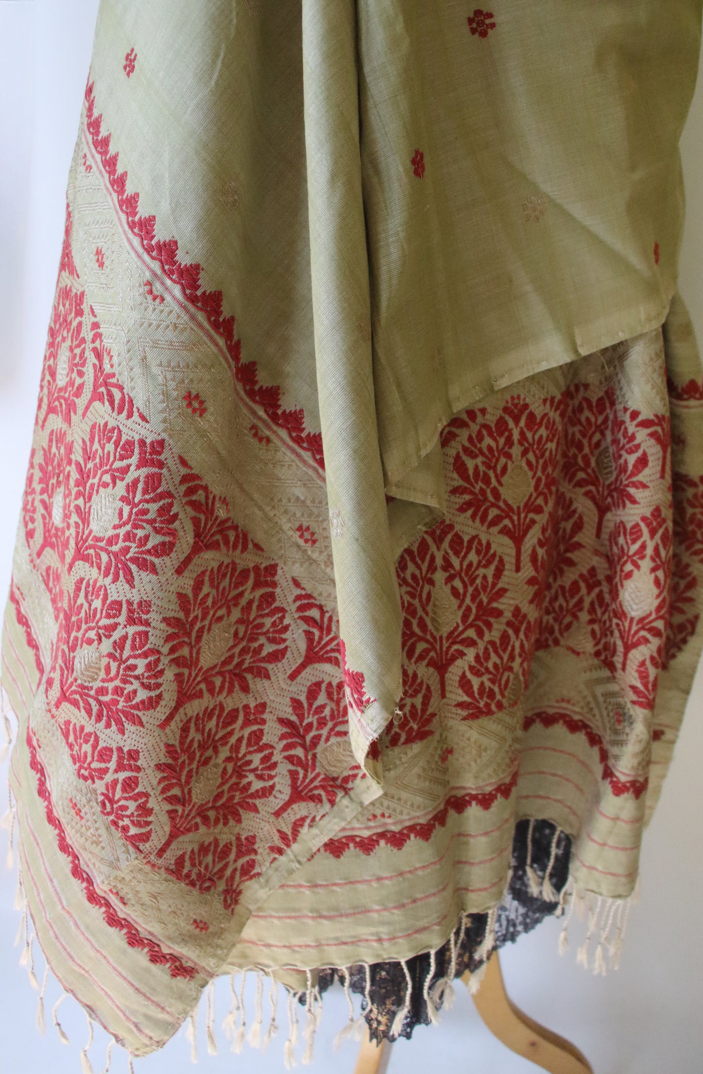 Handwoven Natural Dyed Eri Silk Dupatta / Wrap  from Assam