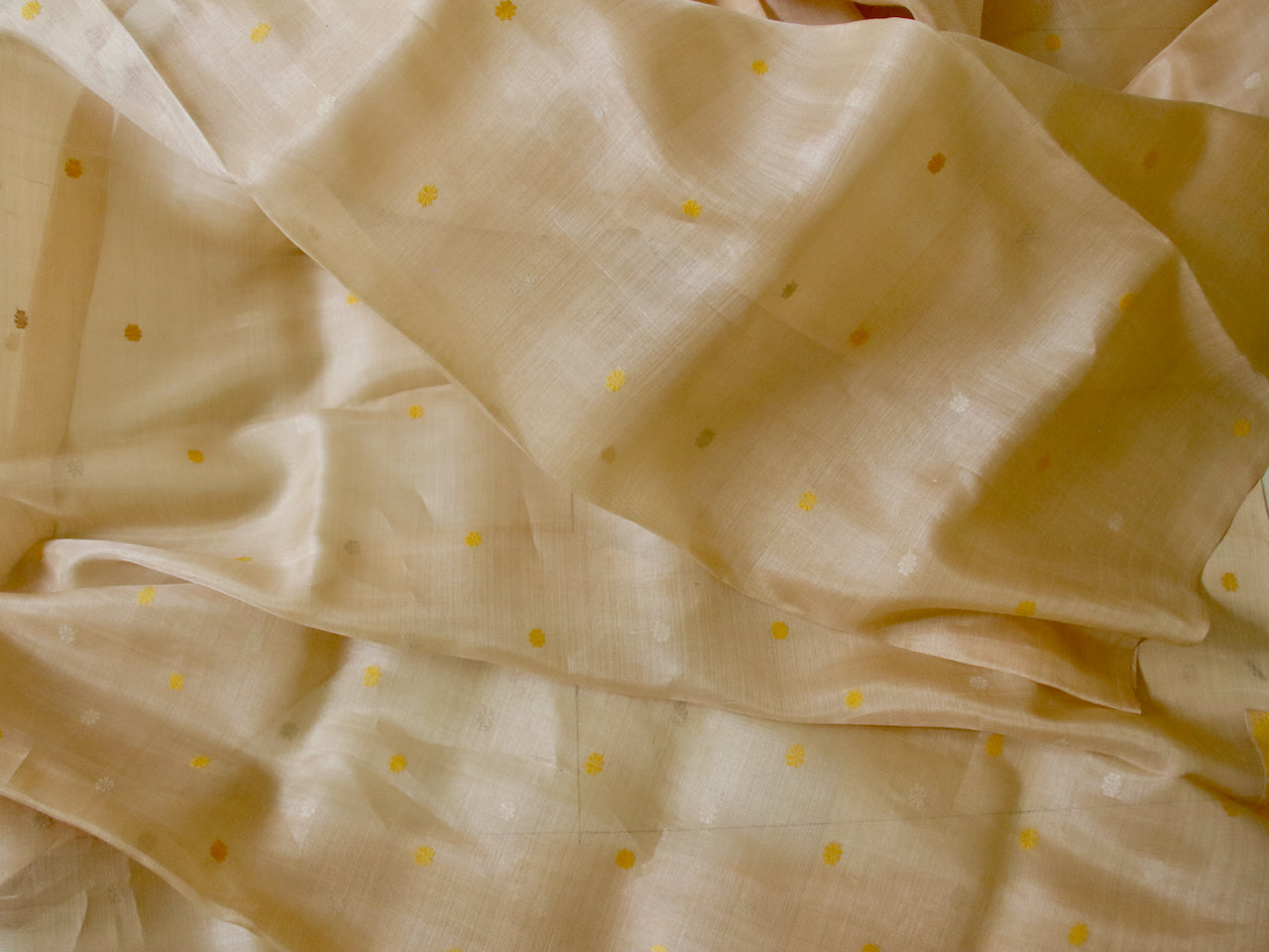 Tassar Silk by Mulberry Silk Saree with motifs in Eri silk from Assam