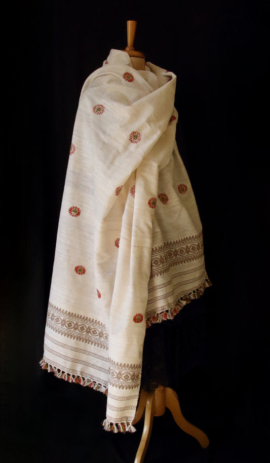 Handloom Hand Spun  Eri Silk Shawl from Assam