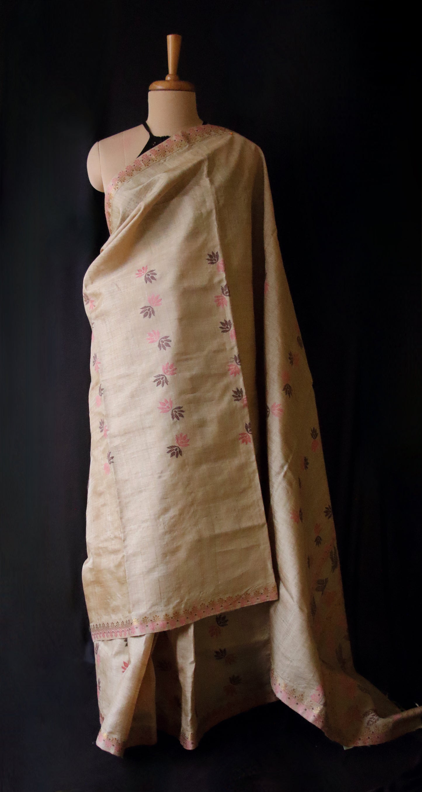 Authentic Handloom Muga Silk Saree from Assam