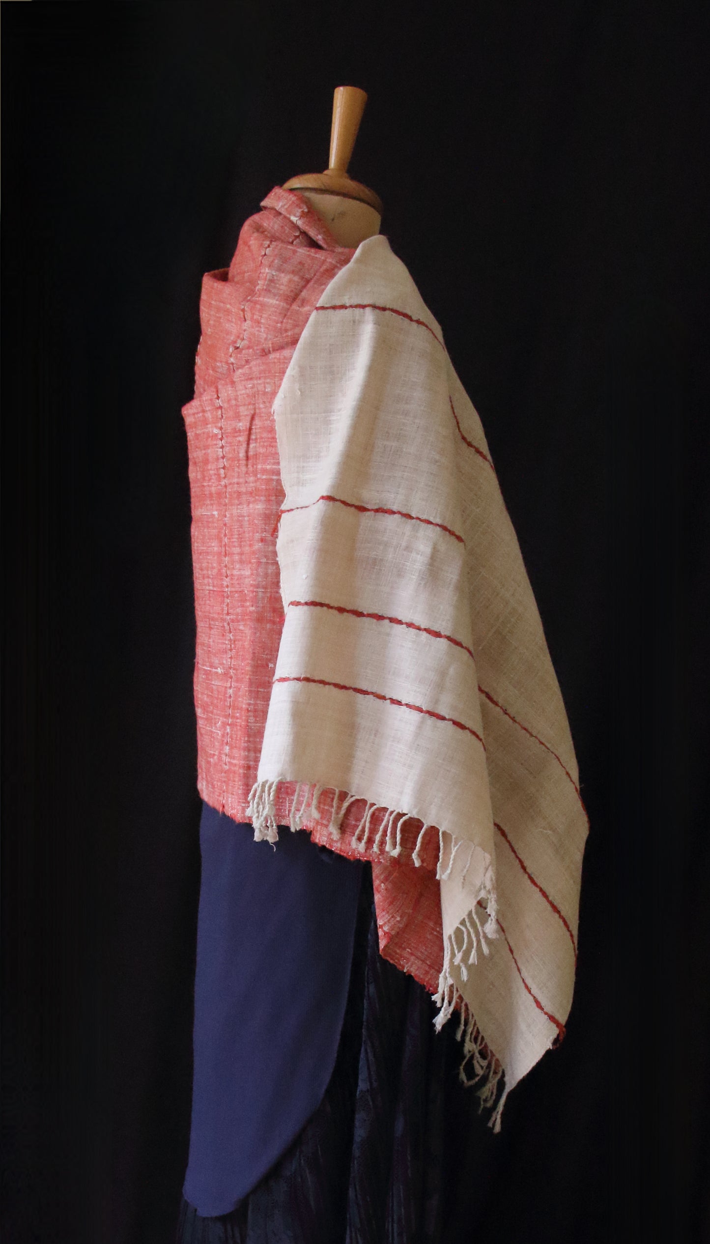 Natural dyed  Eri Silk Handwoven Scarf / Stole from Assam