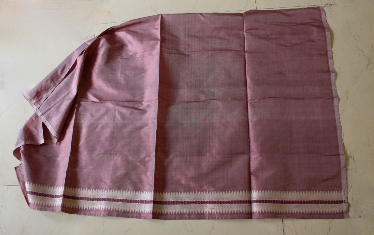 Natural Sappon dyed Mulberry Silk Saree from Assam