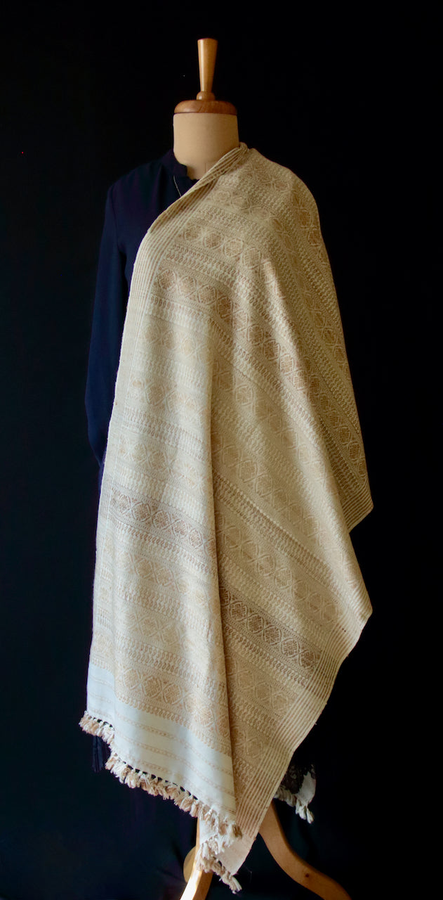 Eri Silk Handwoven Patterned Shawls from Assam