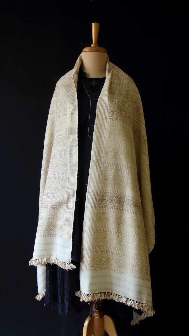 Eri Silk Handwoven Patterned Shawls from Assam